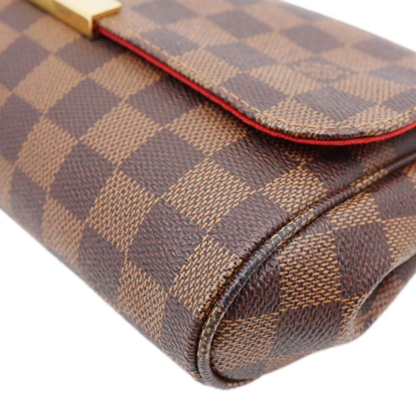 LOUIS VUITTON Favorite MM Damier Ebene Chain Shoulder Bag Brown - Image 8