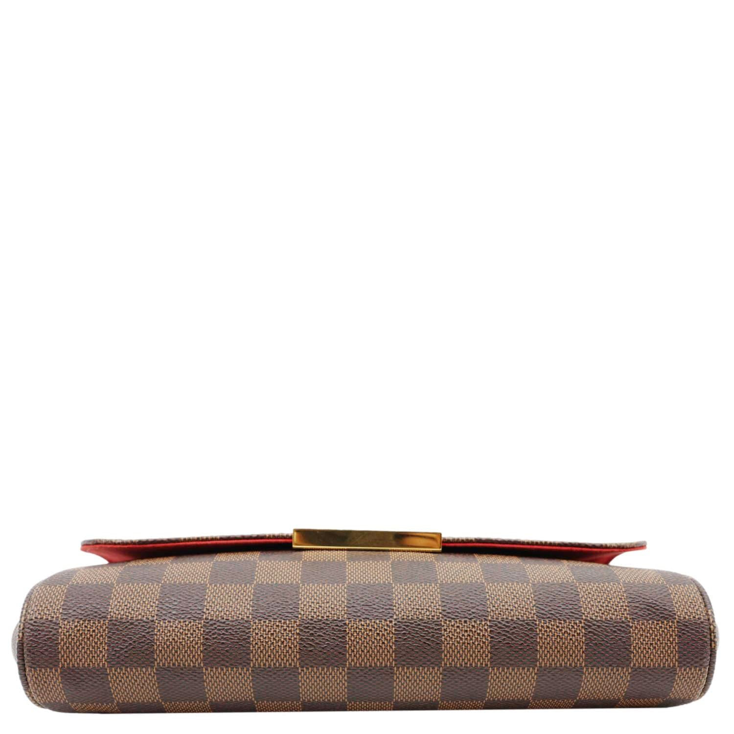 LOUIS VUITTON Favorite MM Damier Ebene Chain Shoulder Bag Brown - Image 9