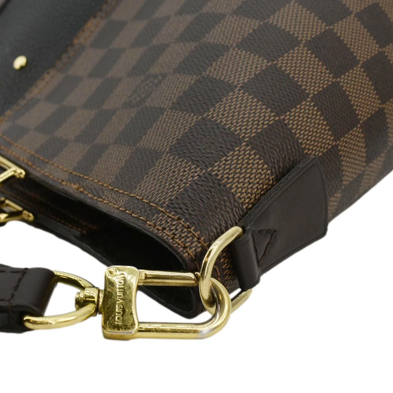 LOUIS VUITTON Jersey Damier Ebene Tote Shoulder Bag Brown - Image 5