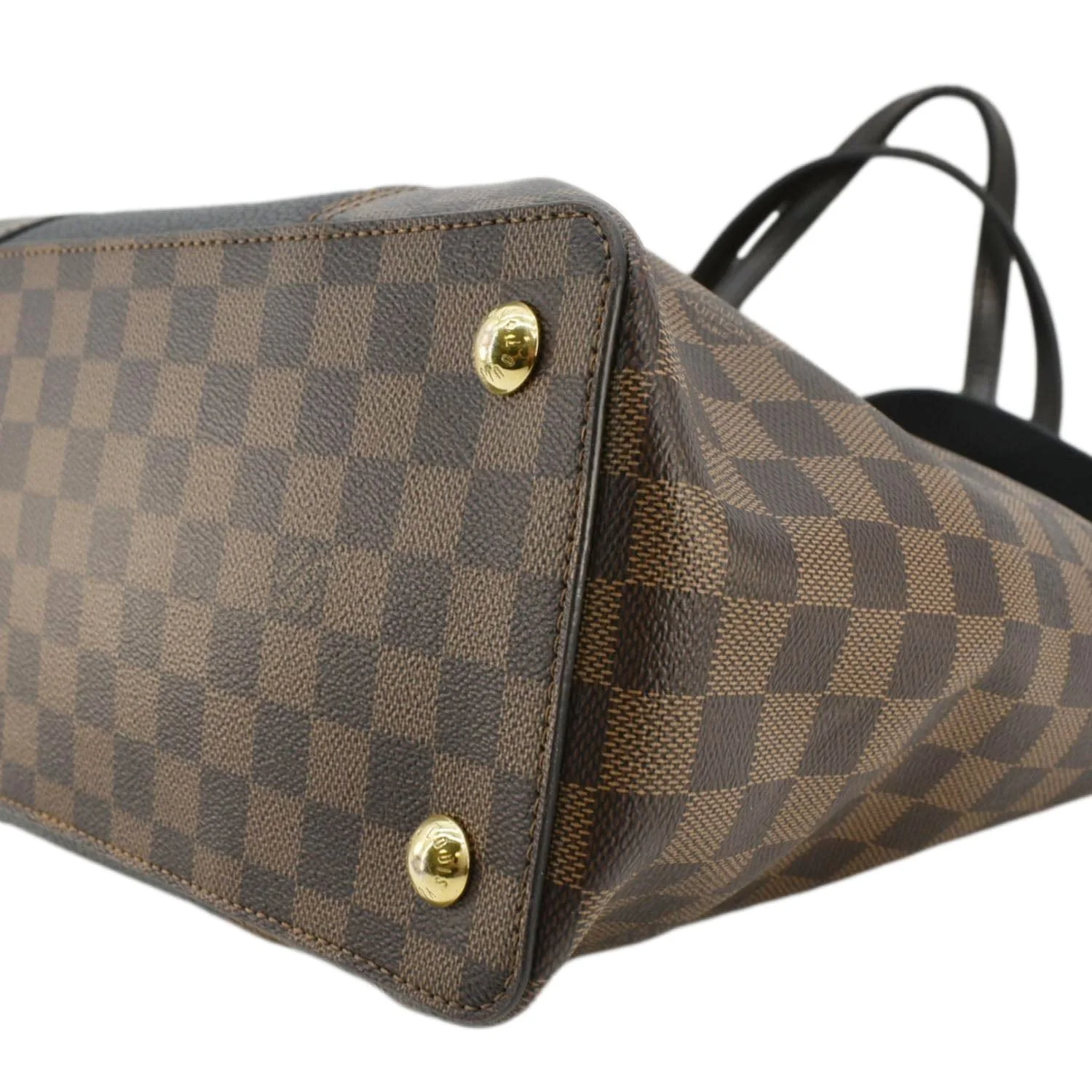 LOUIS VUITTON Jersey Damier Ebene Tote Shoulder Bag Brown - Image 6