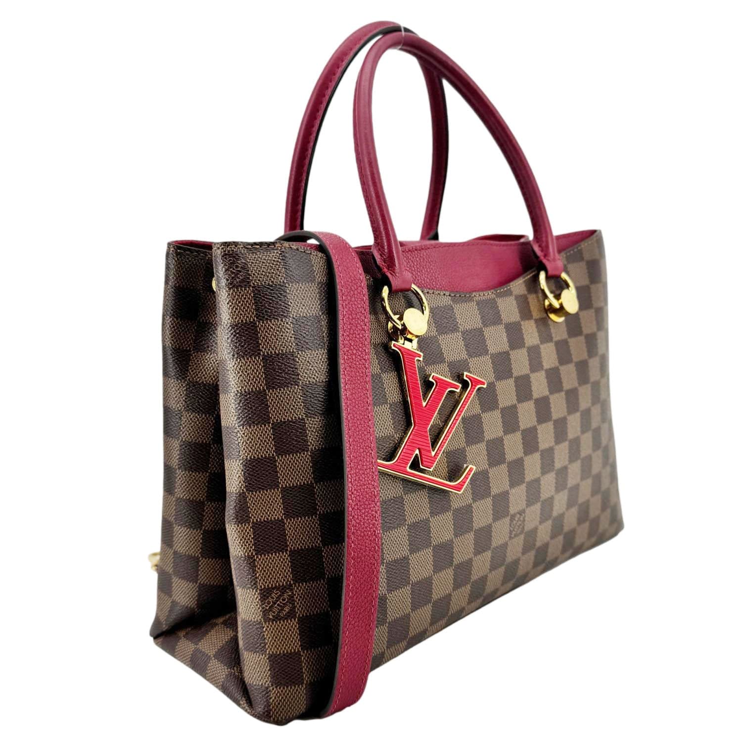 LOUIS VUITTON LV Riverside Damier Ebene Tote Bag Brown - Image 11