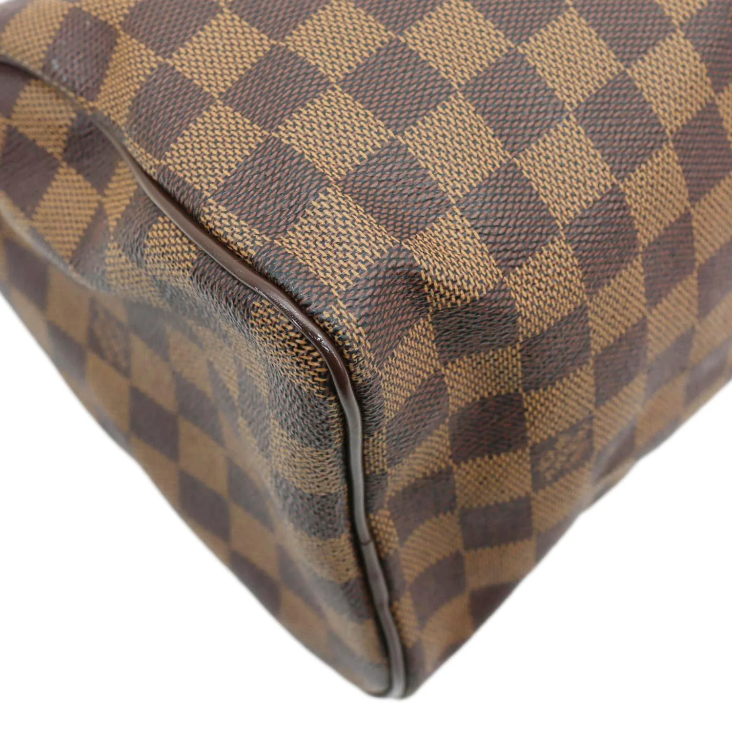 LOUIS VUITTON Speedy 25 Damier Ebene Satchel Bag Brown - Image 8