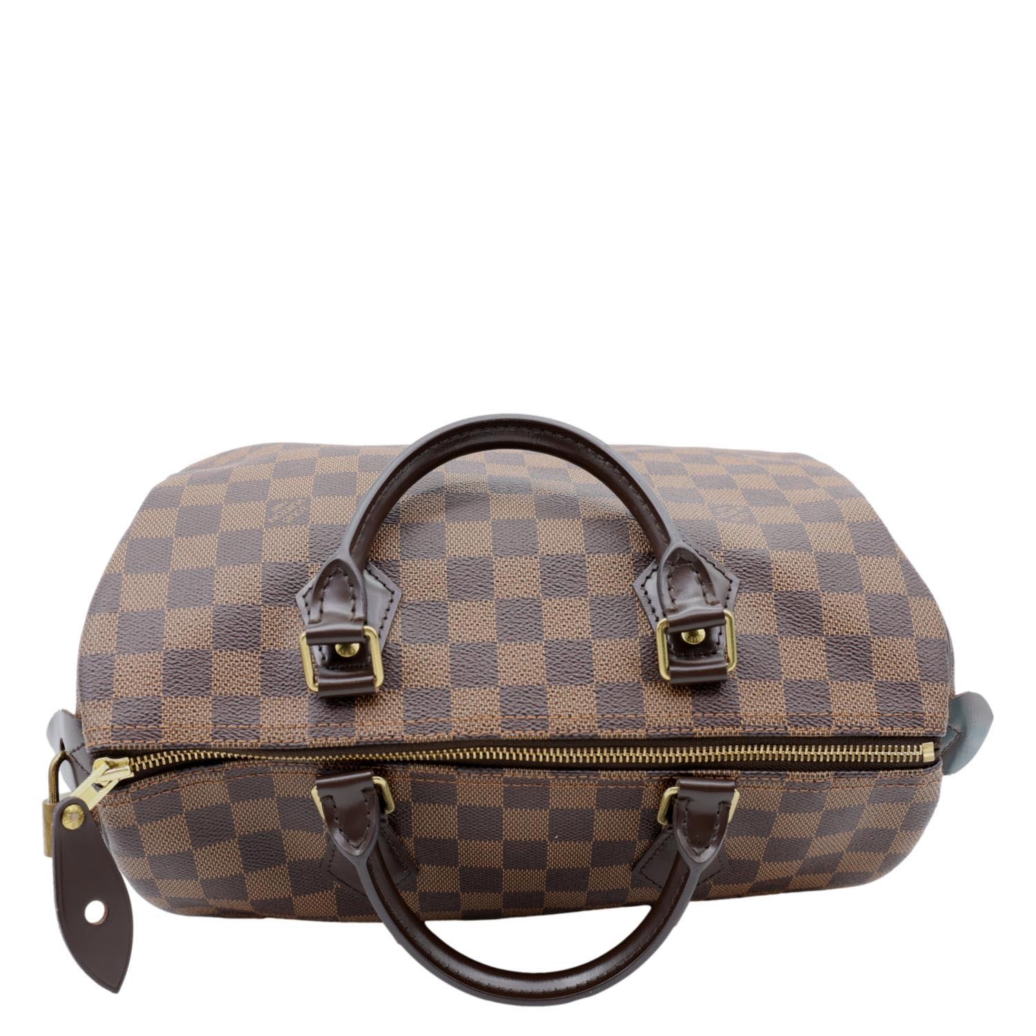 LOUIS VUITTON Speedy 30 Damier Ebene Satchel Bag Brown - Image 5