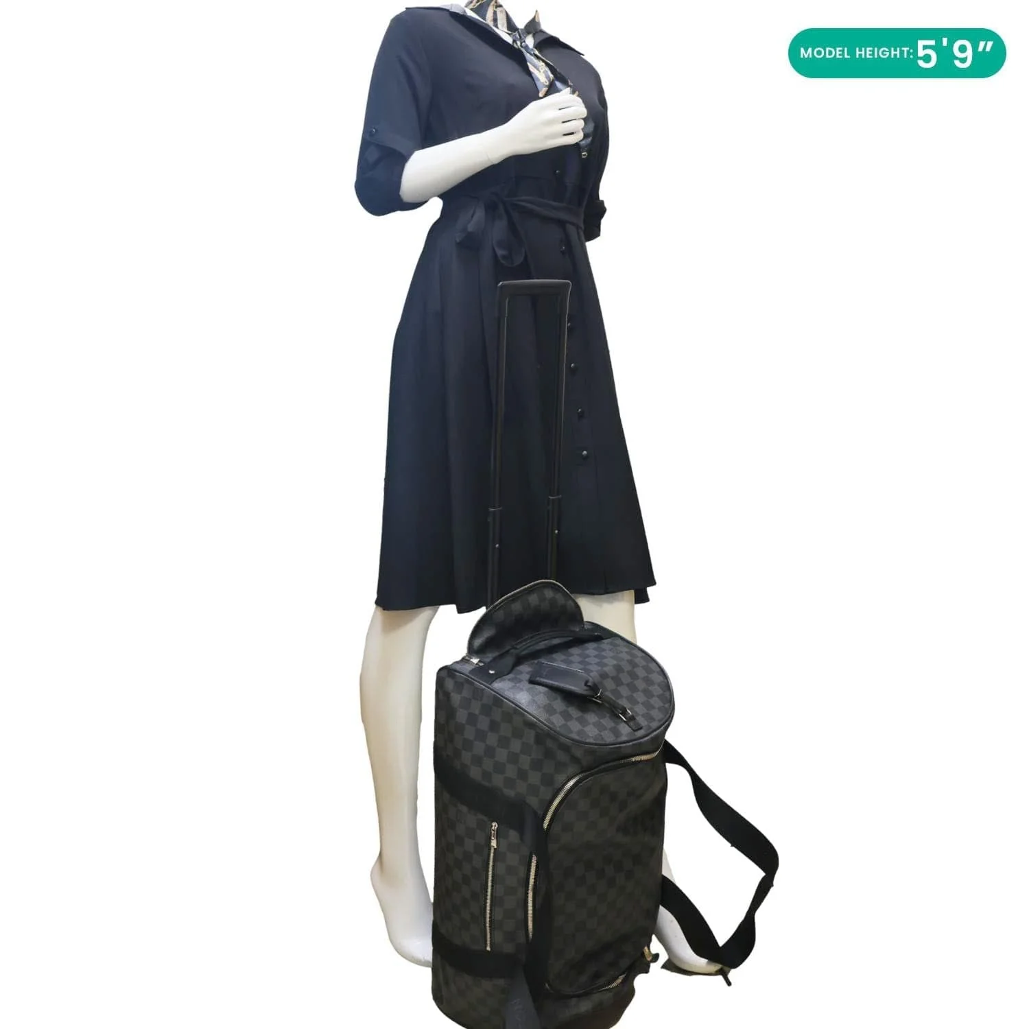 LOUIS VUITTON Neo Eole 55 Damier Graphite Rolling Travel Bag Black - Image 2