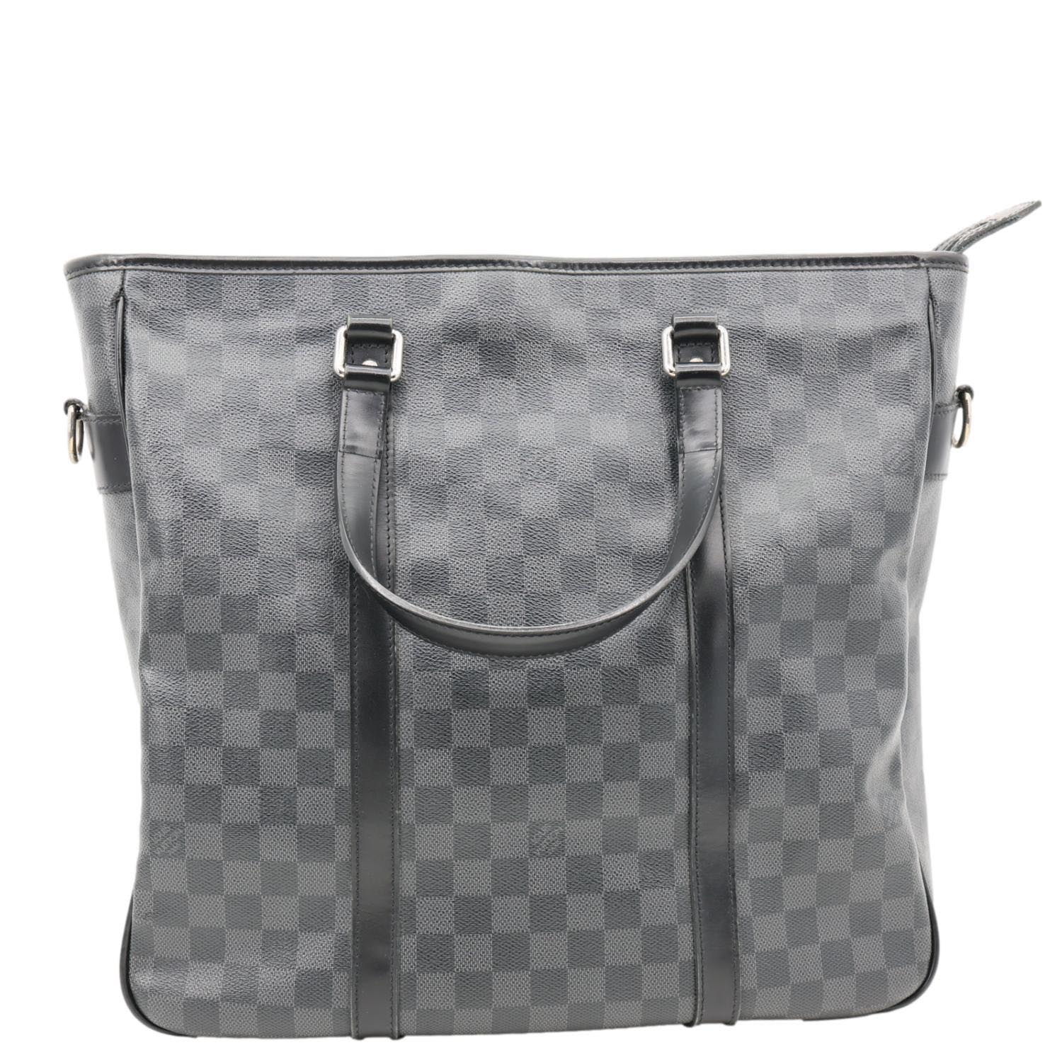 LOUIS VUITTON Tadao Damier Graphite Shoulder Bag Black - Image 3