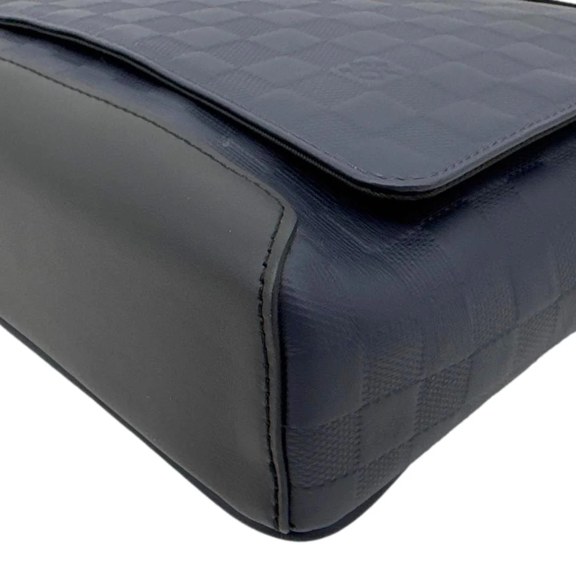 LOUIS VUITTON District Damier Infini Messenger Bag Navy Blue - Image 8