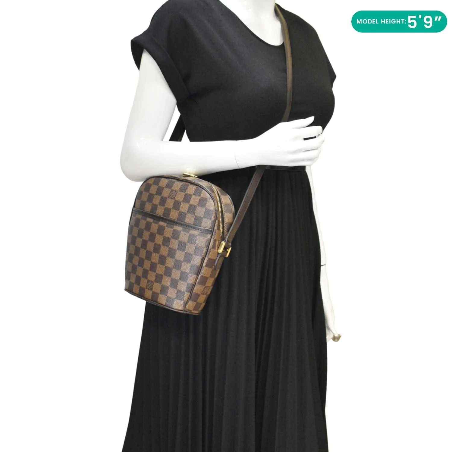 LOUIS VUITTON Ipanema GM Damier Ebene Crossbody Bag Brown - Image 2