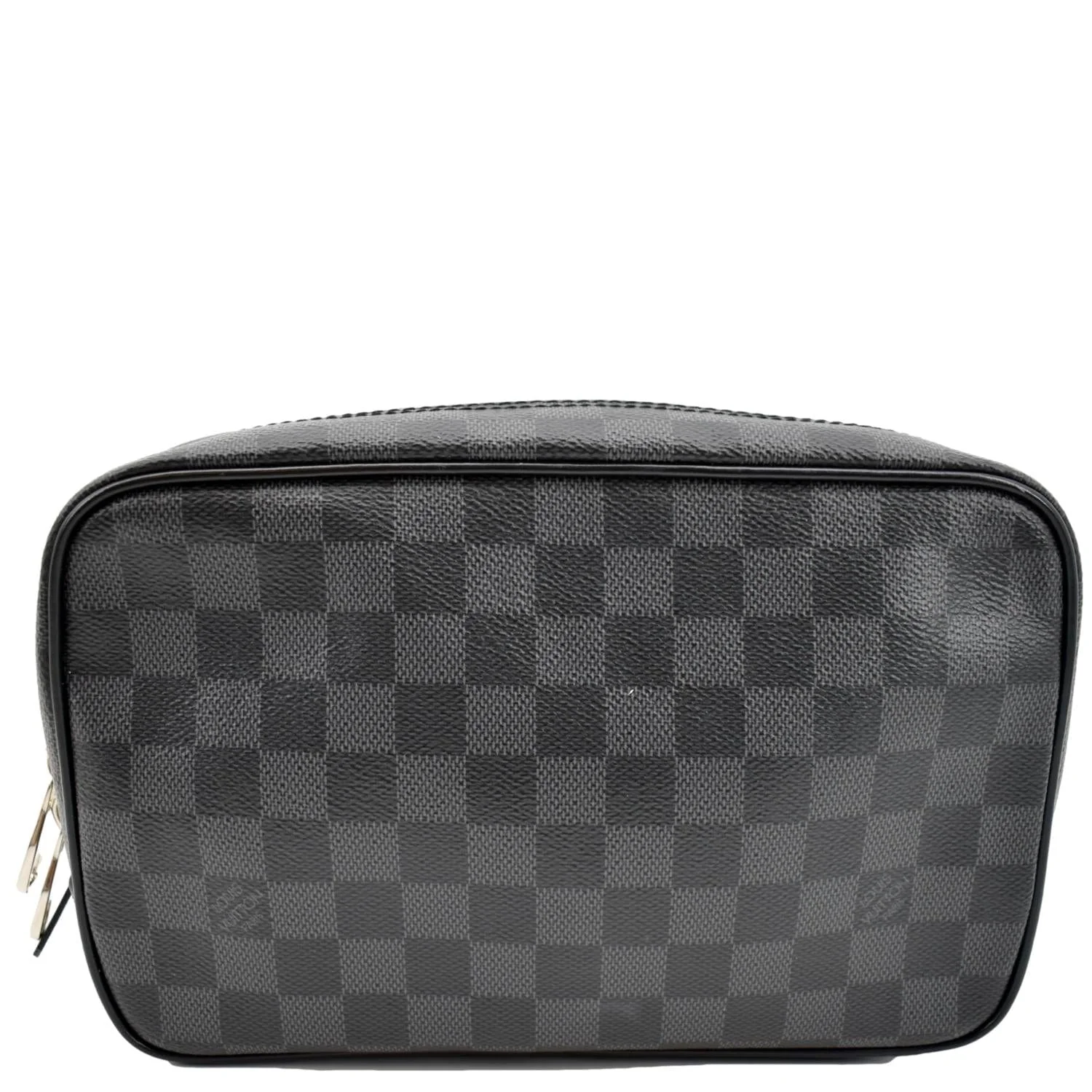 LOUIS VUITTON Damier Graphite Toiletry Cosmetic Pouch Black - Image 2
