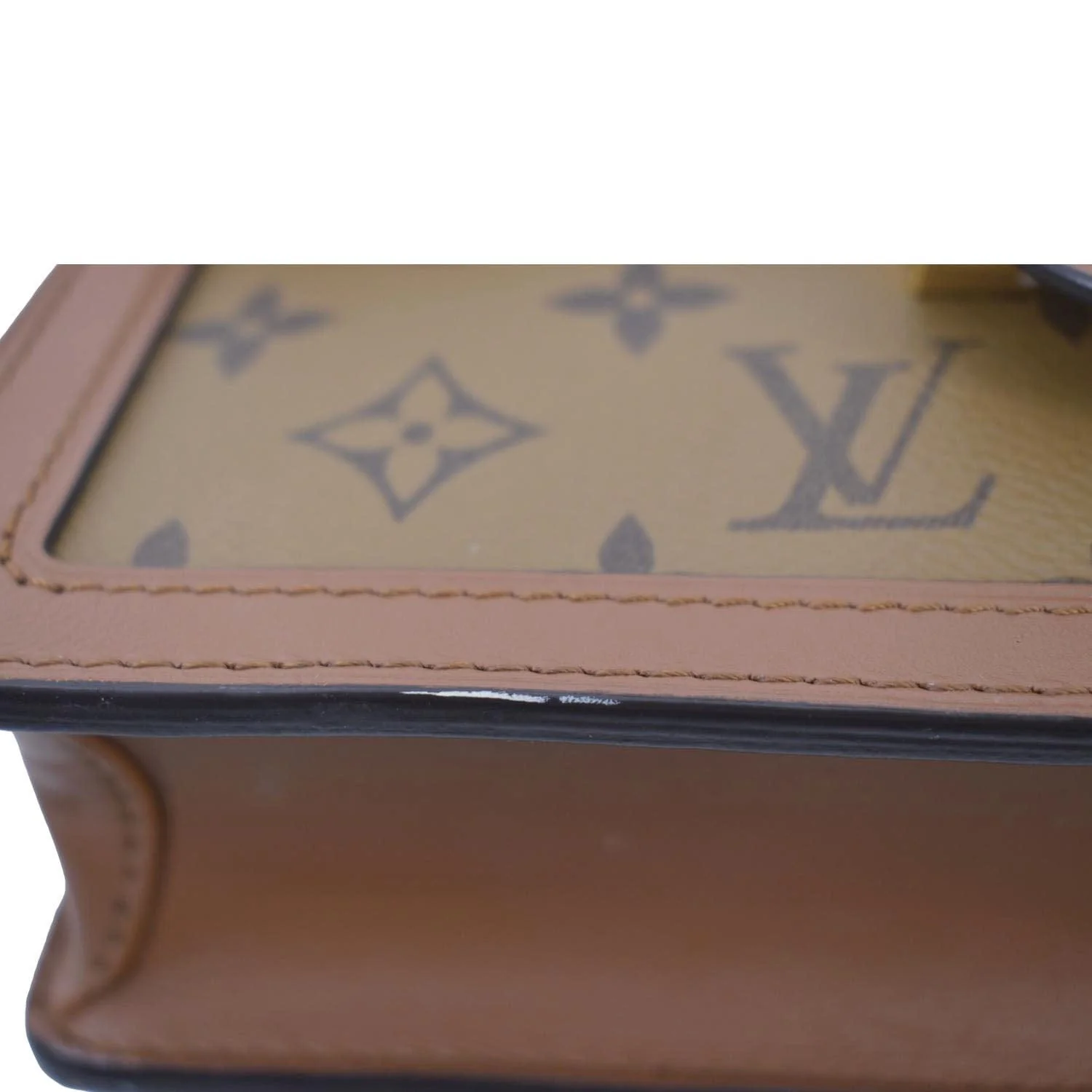 LOUIS VUITTON Dauphine MM Monogram Reverse Canvas Shoulder Bag Brown - Image 10