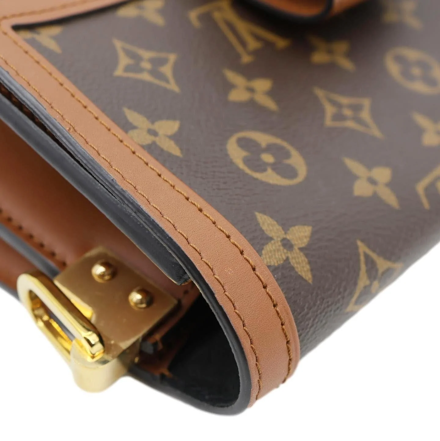 LOUIS VUITTON Dauphine MM Monogram Reverse Canvas Shoulder Bag Brown - Image 6