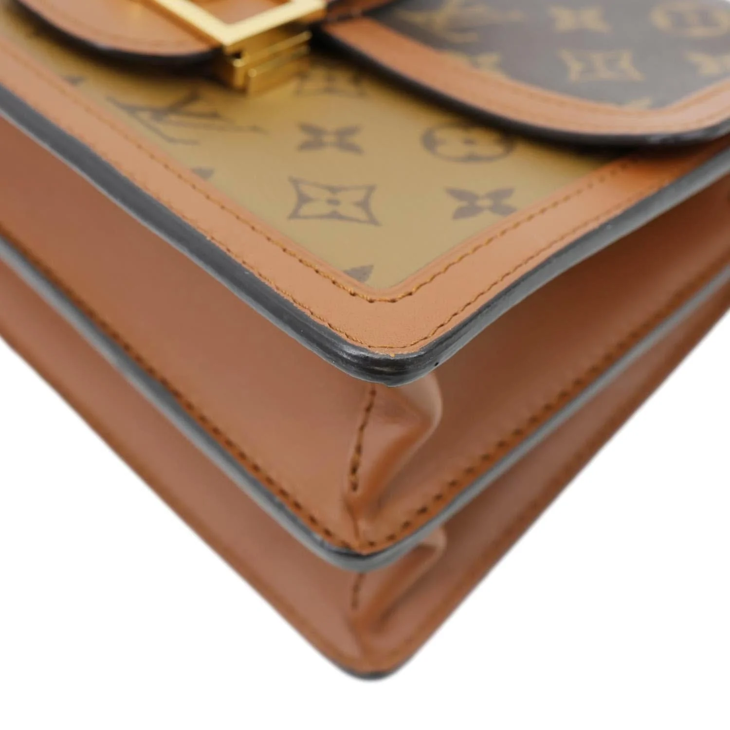 LOUIS VUITTON Dauphine MM Monogram Reverse Canvas Shoulder Bag Brown - Image 8