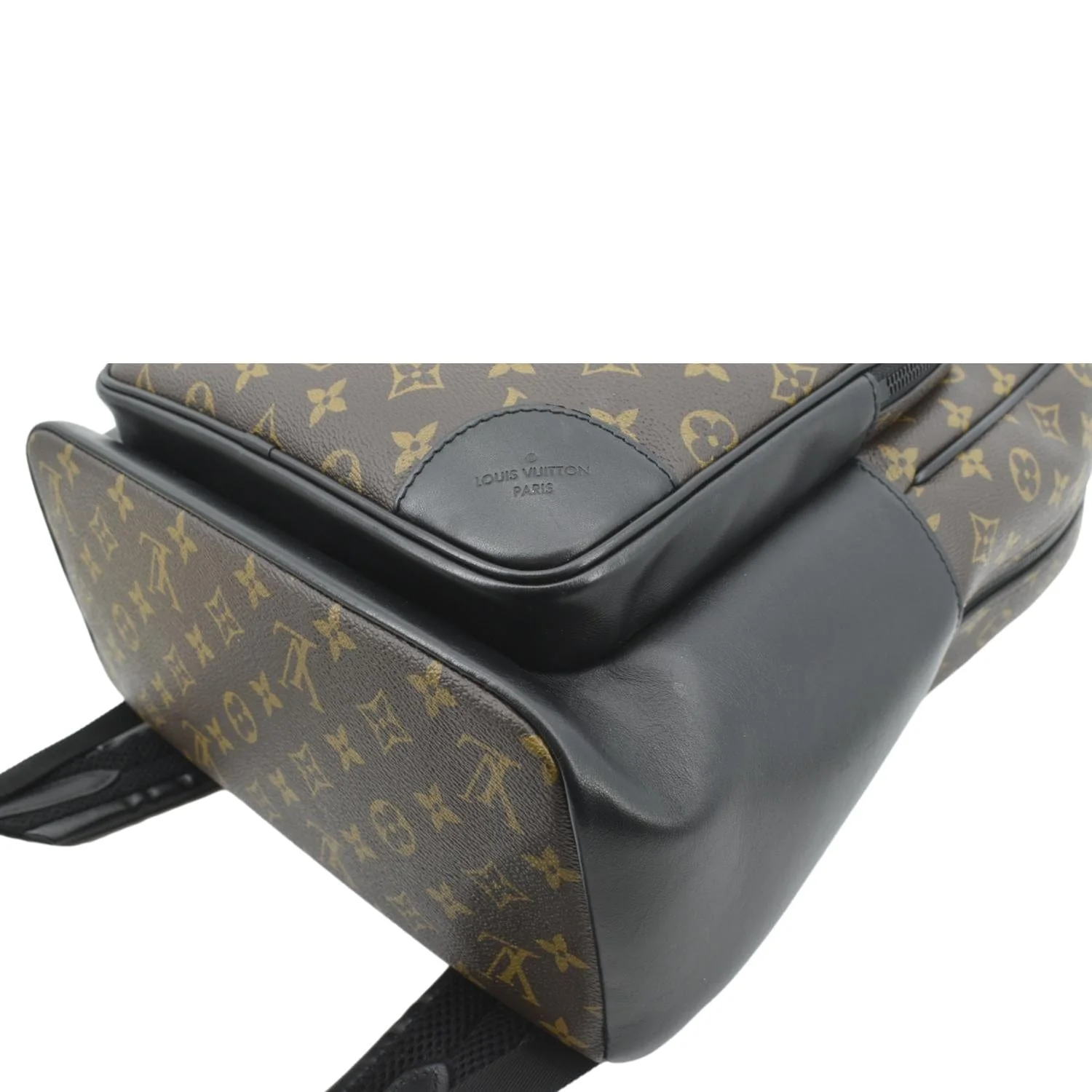 LOUIS VUITTON Dean Monogram Macassar Canvas Backpack Bag Black - Image 7