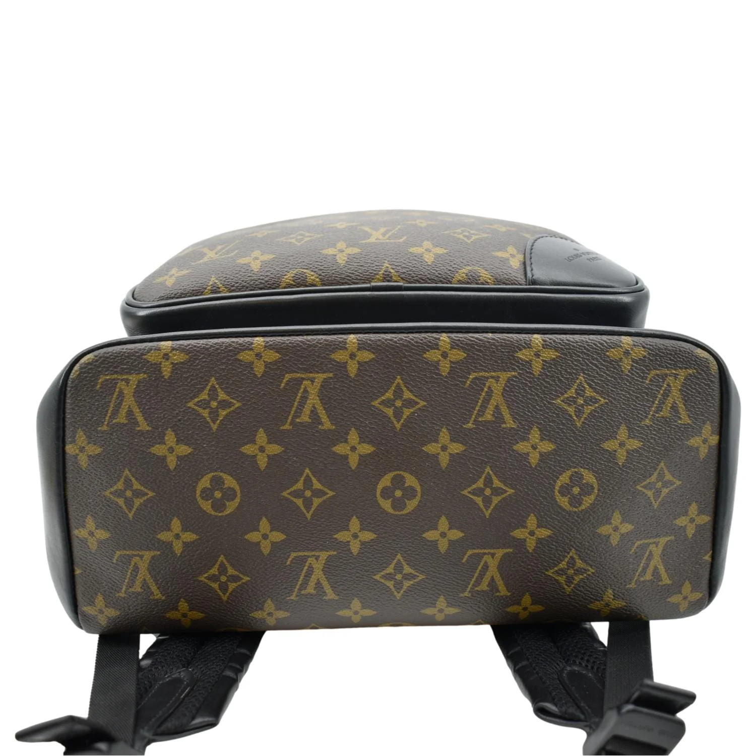 LOUIS VUITTON Dean Monogram Macassar Canvas Backpack Bag Black - Image 9