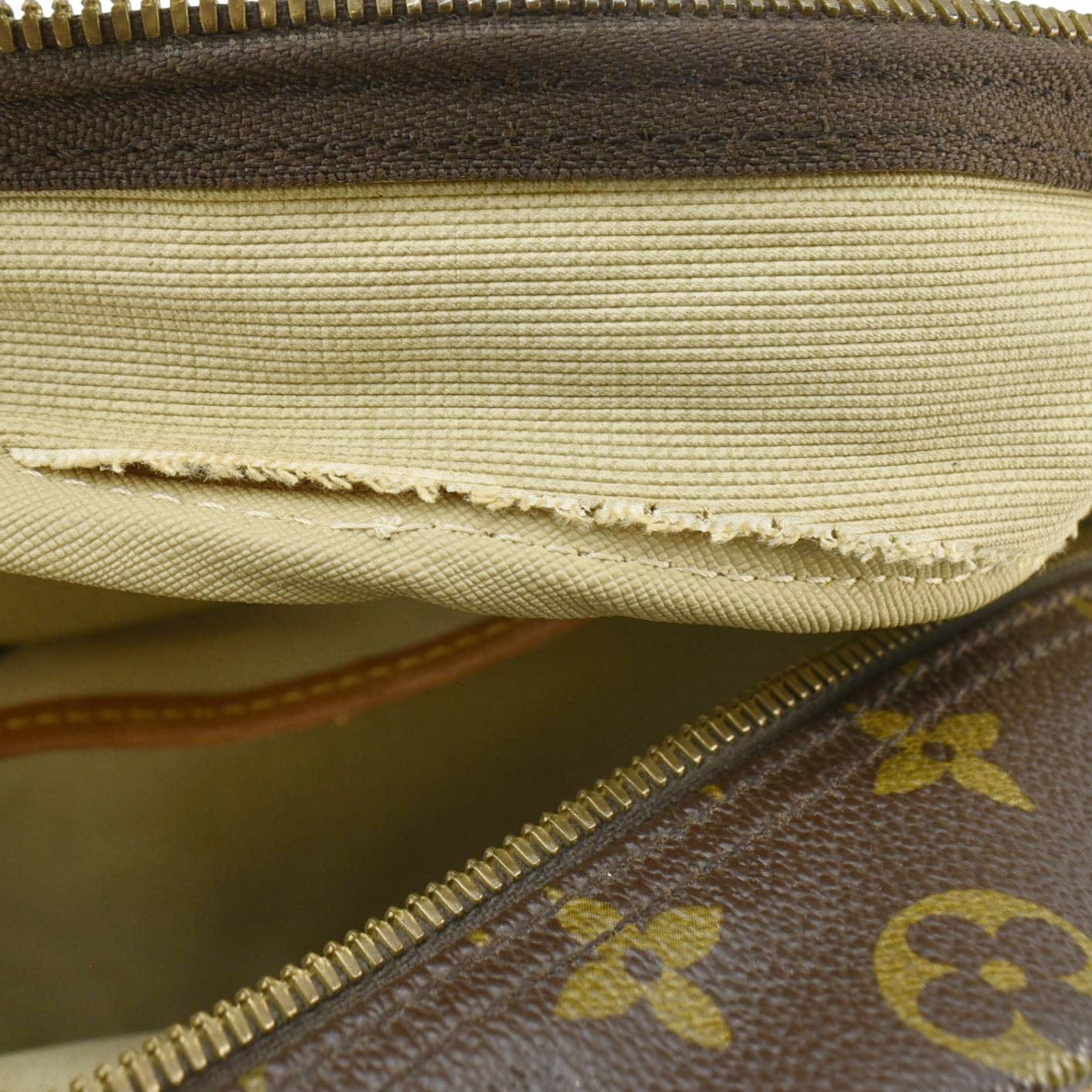 LOUIS VUITTON Deauville Bowling Monogram Canvas Satchel Bag Brown - Image 10