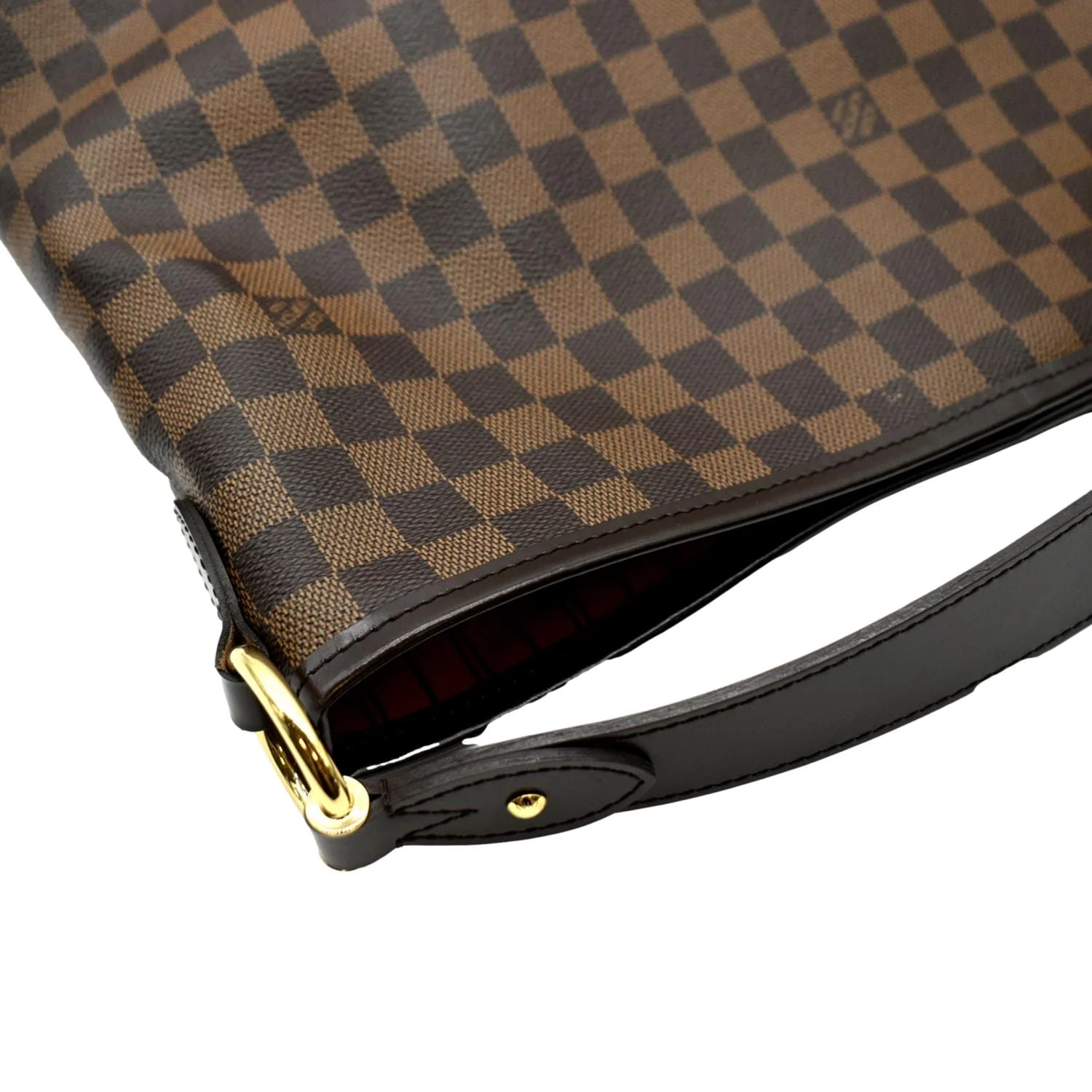 LOUIS VUITTON Delightful Damier Ebene Hobo Bag Brown - Image 6