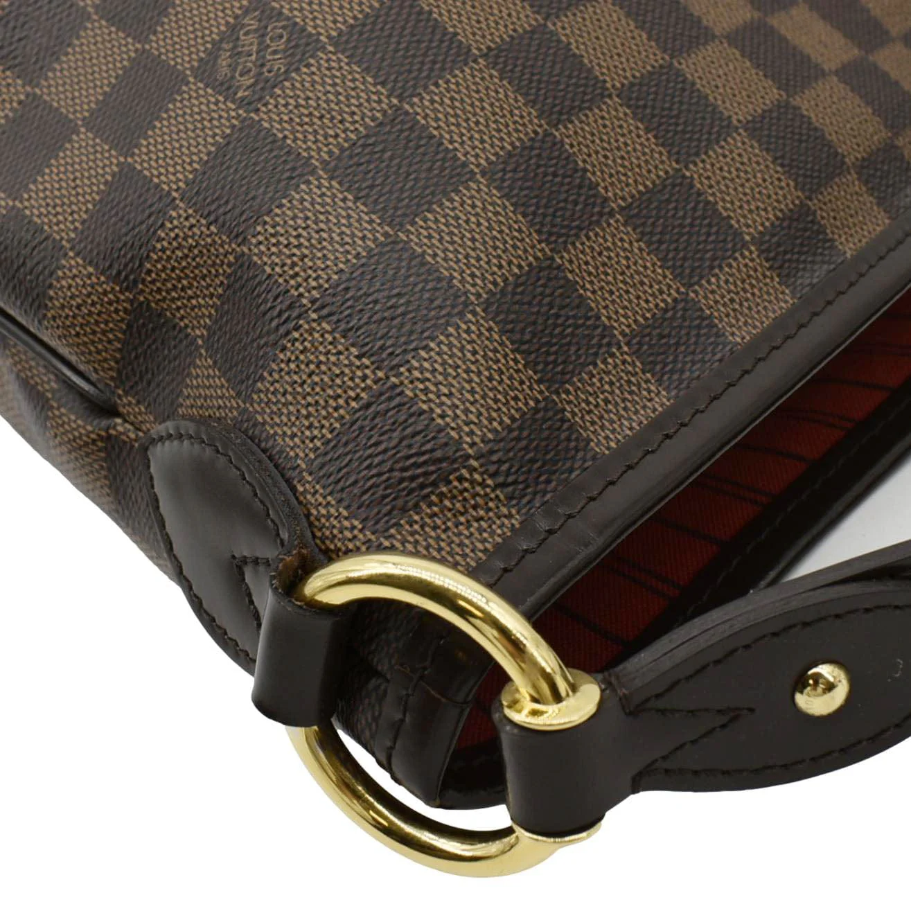 LOUIS VUITTON Delightful MM Damier Ebene Hobo Bag Brown - Image 5