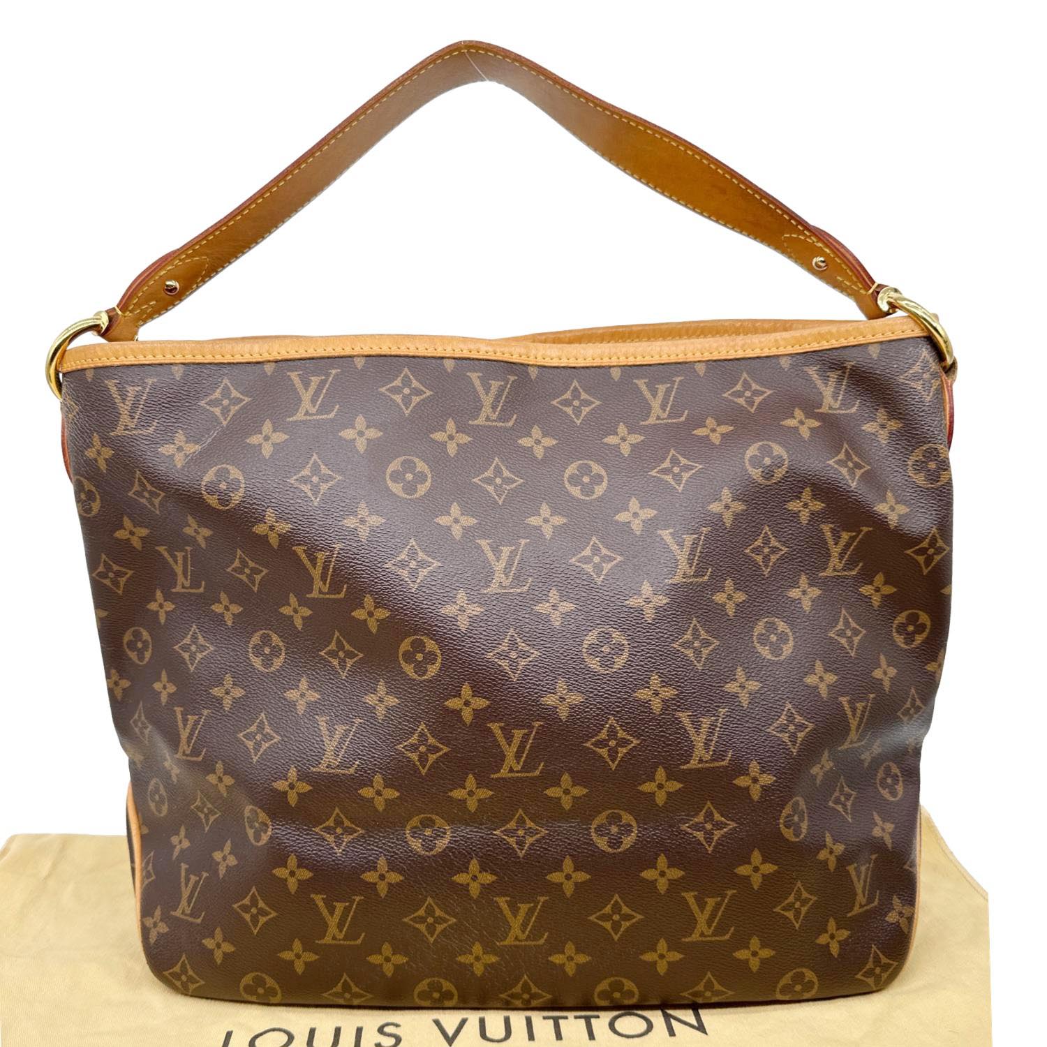 LOUIS VUITTON Delightful MM Monogram Canvas Hobo Shoulder Bag Brown - Image 3
