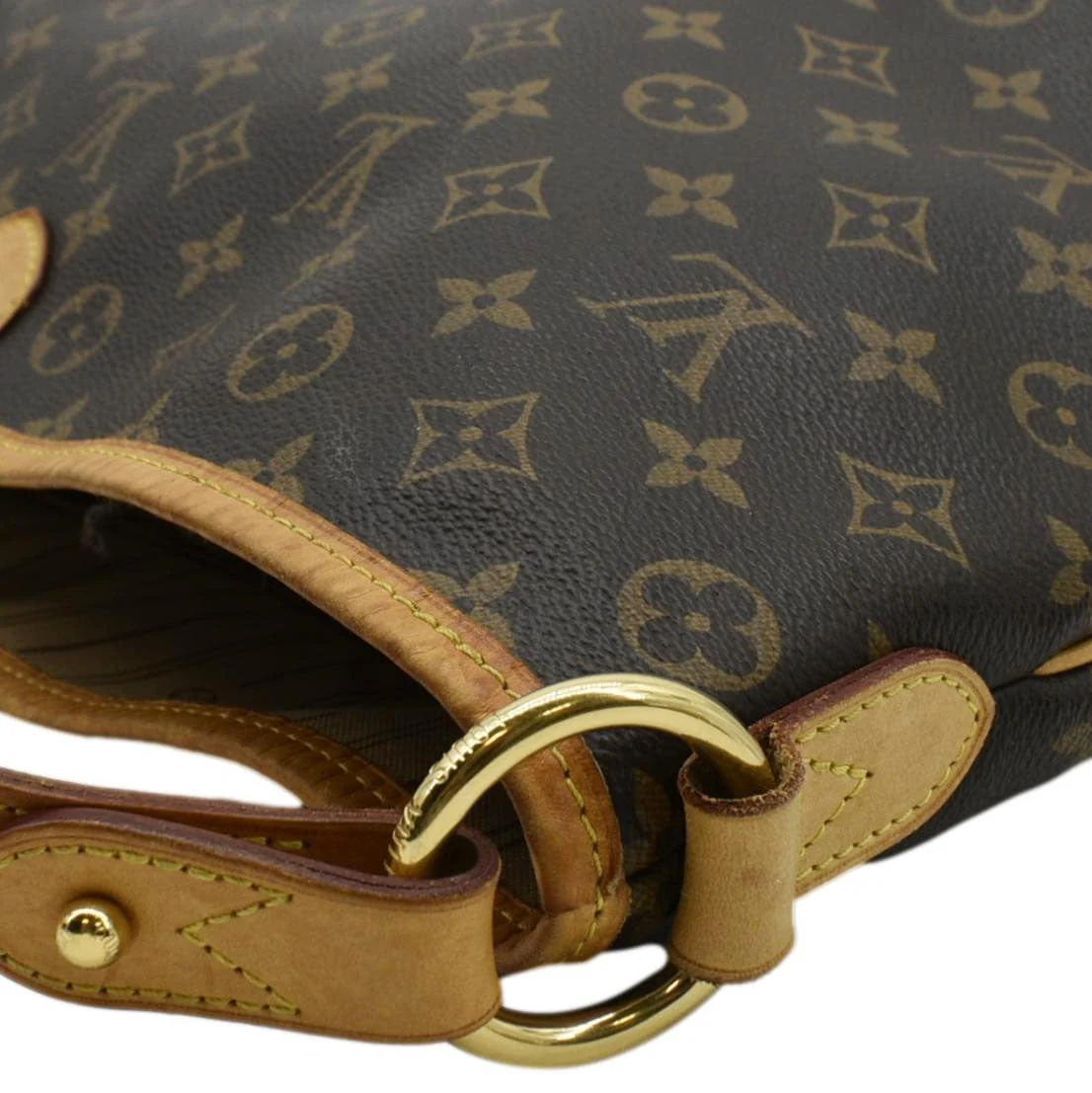 LOUIS VUITTON Delightful PM Monogram Canvas Hobo Bag Brown - Image 7