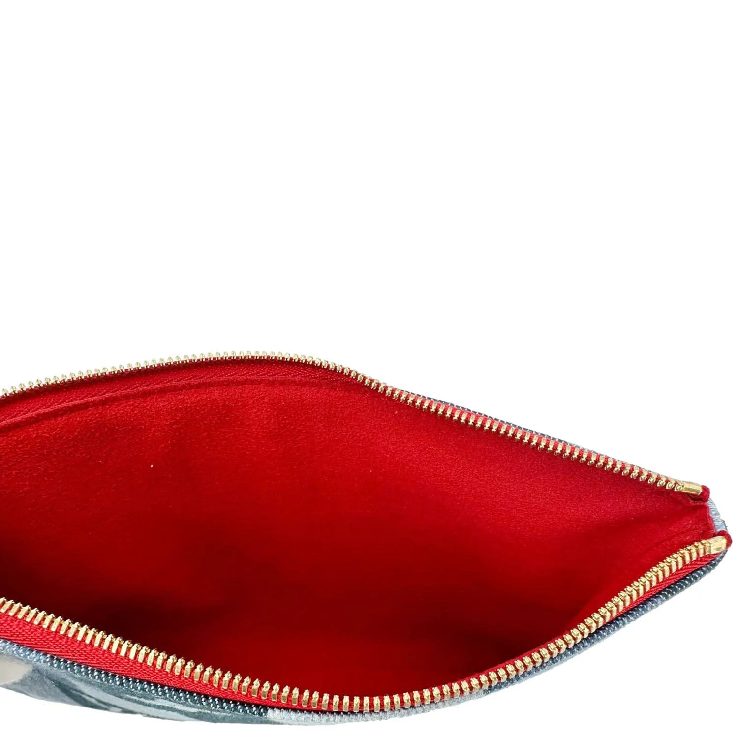 LOUIS VUITTON City Denim Wristlet Pouch Blue Rouge - Image 13