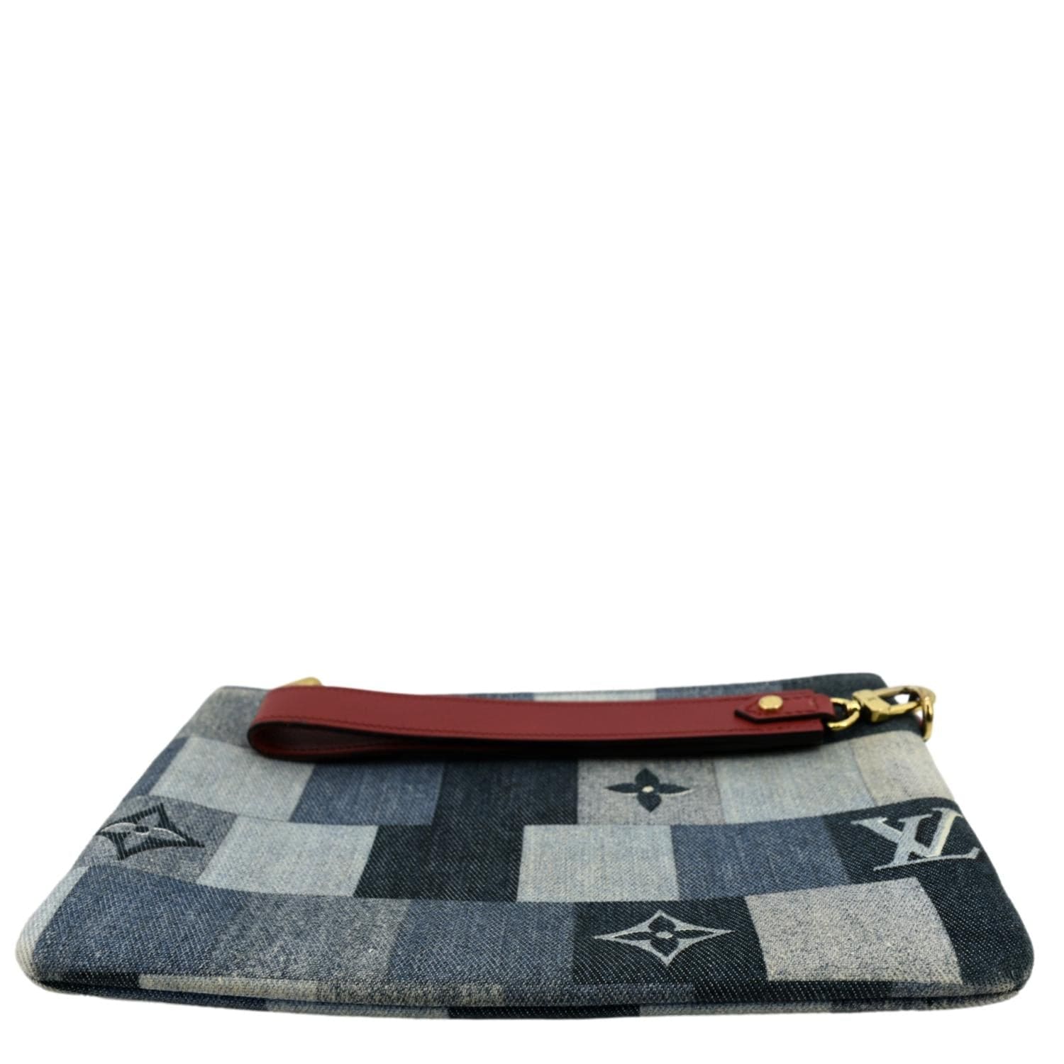 LOUIS VUITTON City Denim Wristlet Pouch Blue - Image 9