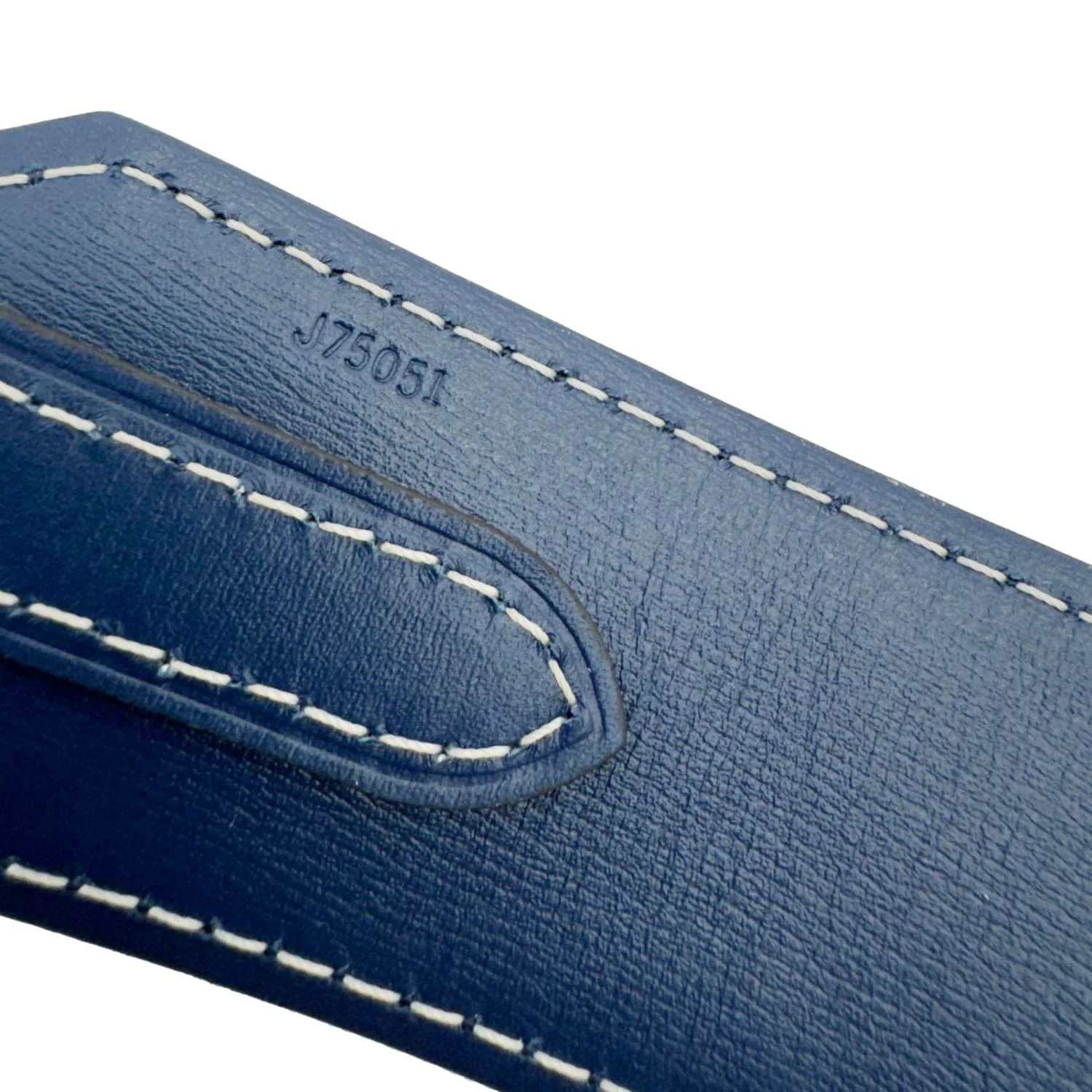 LOUIS VUITTON Jacquard Bandouliere Monogram Denim Shoulder Strap Navy Blue - Image 10