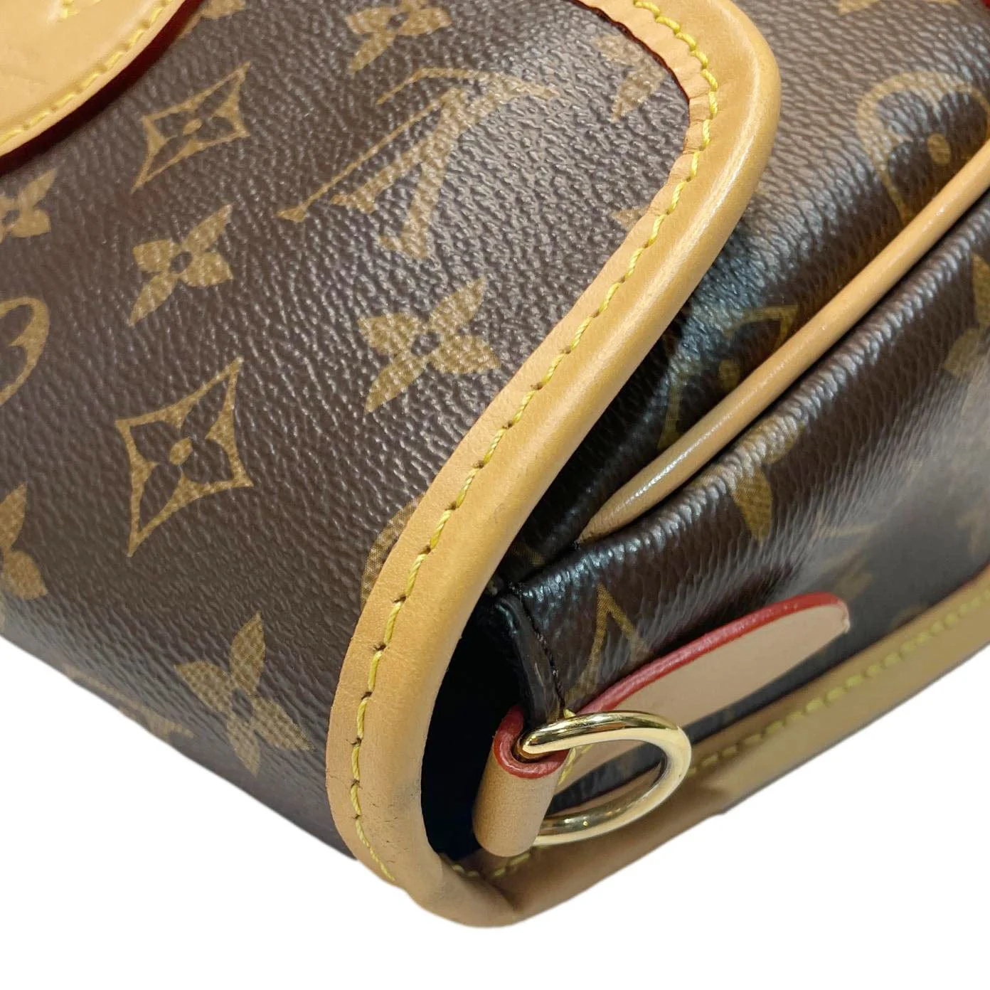 LOUIS VUITTON Diane Monogram Canvas Crossbody Bag Brown - Image 8