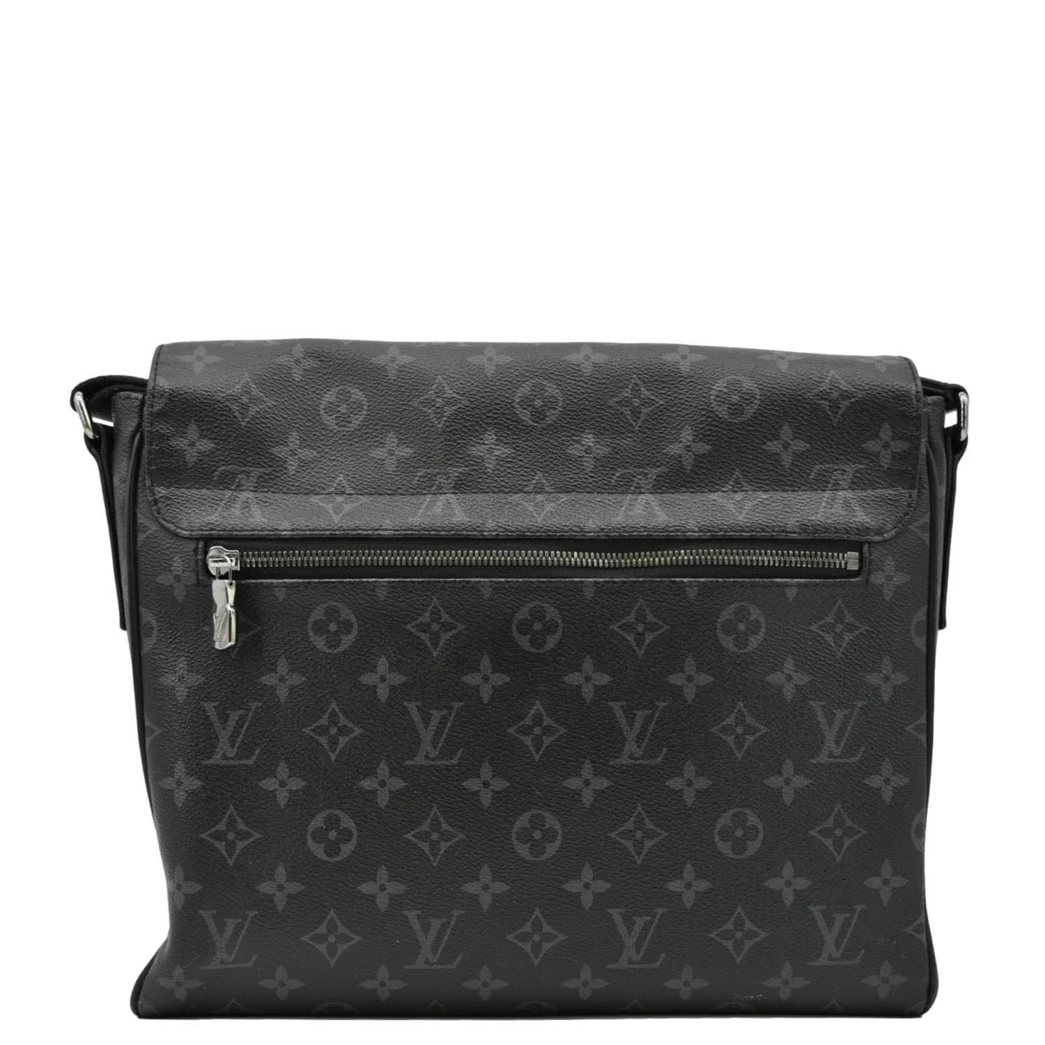 LOUIS VUITTON District MM Monogram Eclipse Messenger Bag Black - Image 3