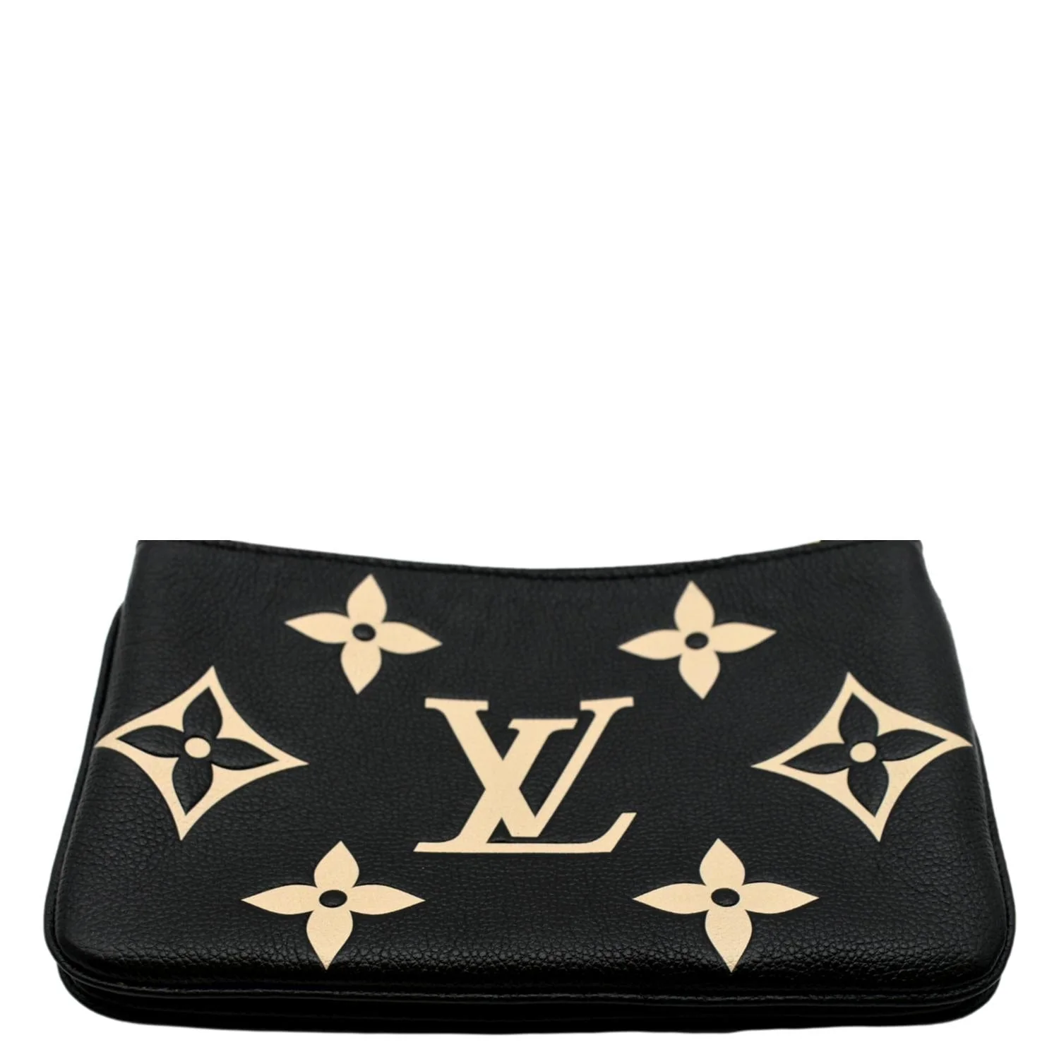 LOUIS VUITTON Double Zip Pochette Monogram Empreinte Crossbody Bag Bicolor - Image 9