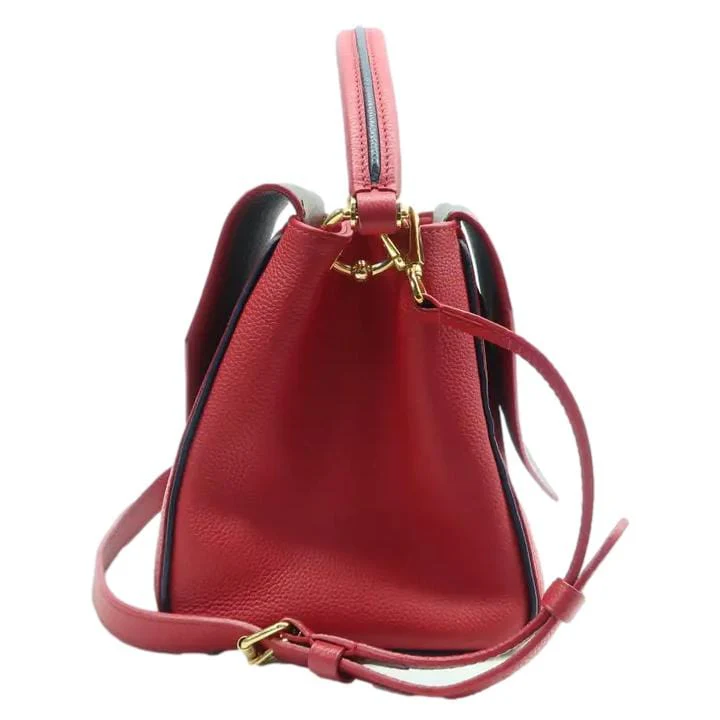 LOUIS VUITTON Double V Monogram Leather Shoulder Bag Cerise - Image 4