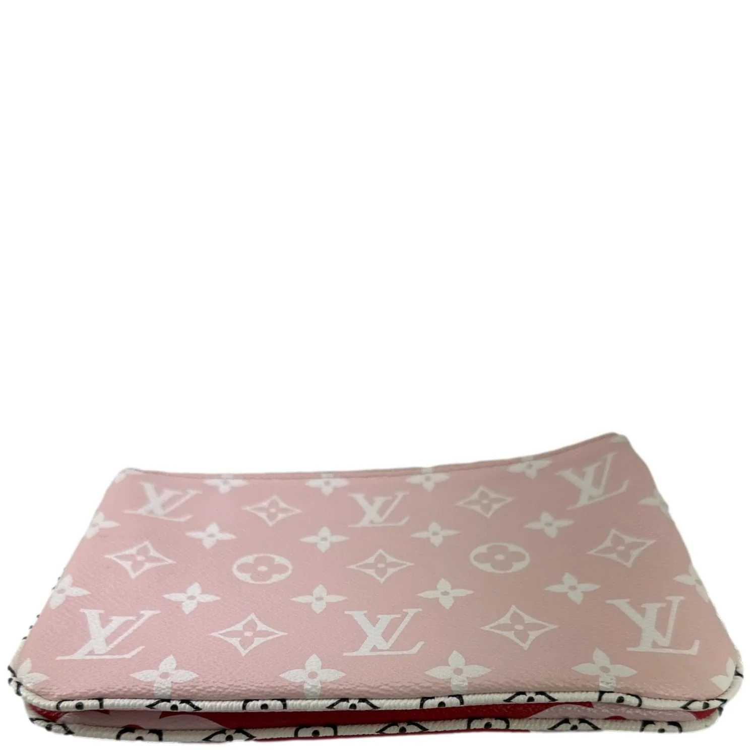 LOUIS VUITTON Double Zip Pochette Giant Monogram Jungle Crossbody Bag Red - Image 3