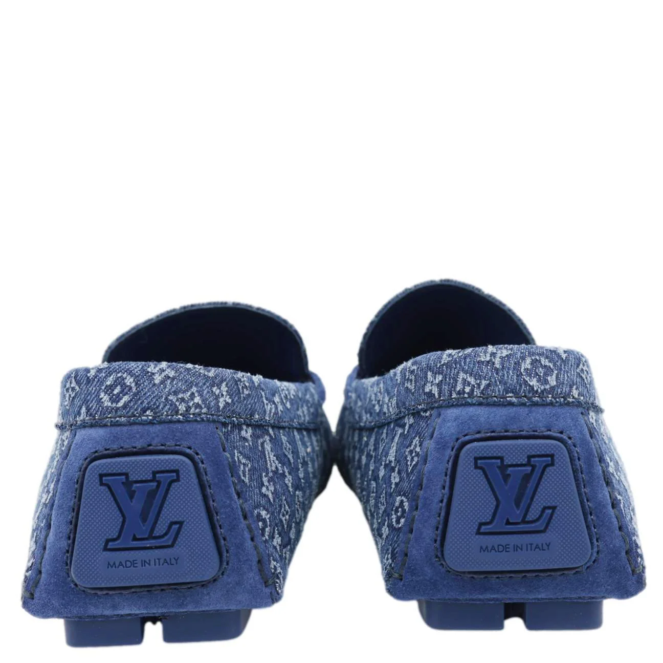 LOUIS VUITTON Driver Moccasin Monogram Denim Loafers Blue - Image 4
