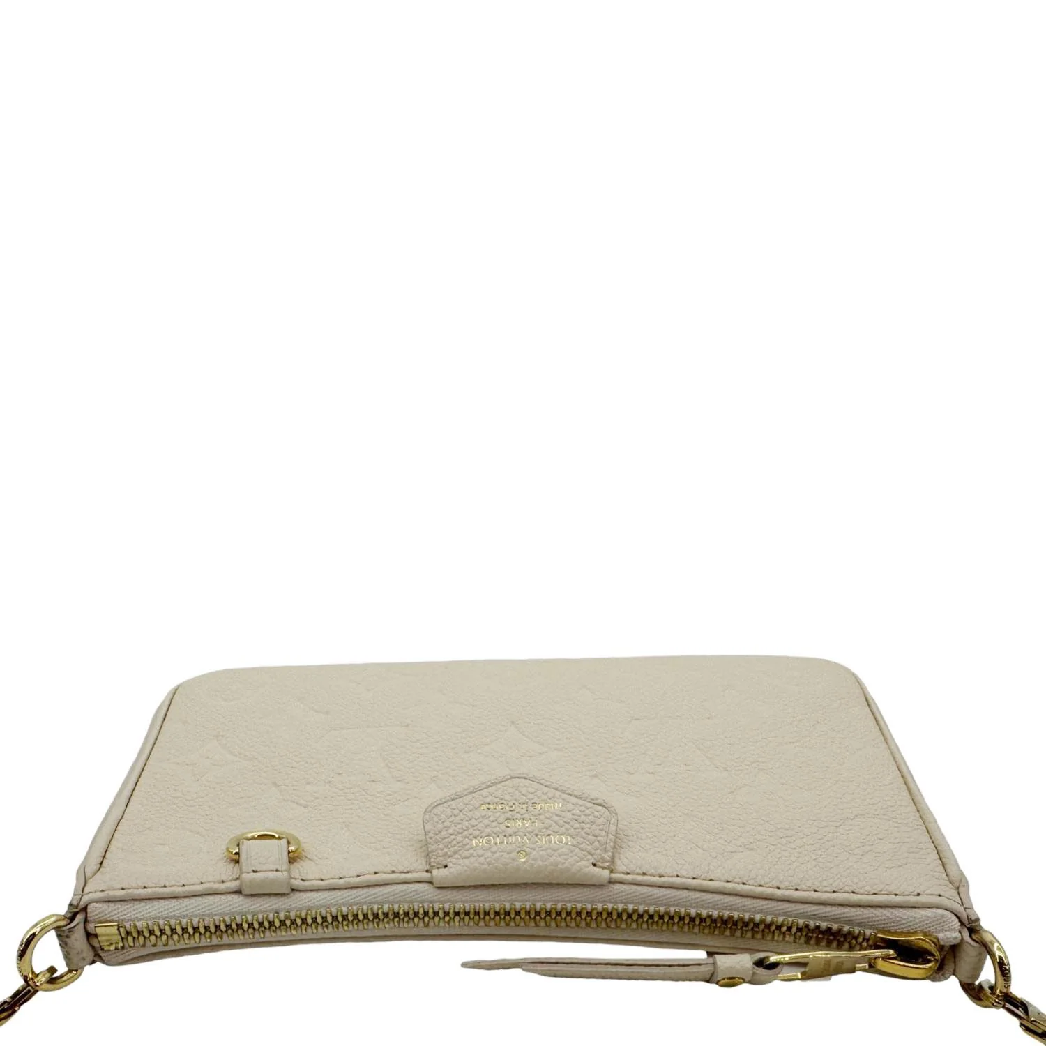 LOUIS VUITTON Easy Pouch On Strap Empreinte Leather Shoulder Bag Pouch Cream - Image 5