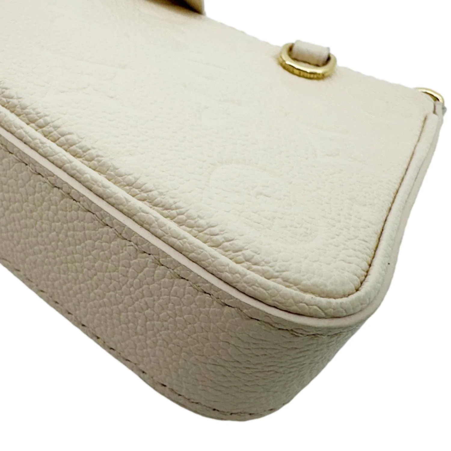 LOUIS VUITTON Easy Pouch On Strap Empreinte Leather Shoulder Bag Pouch Cream - Image 9