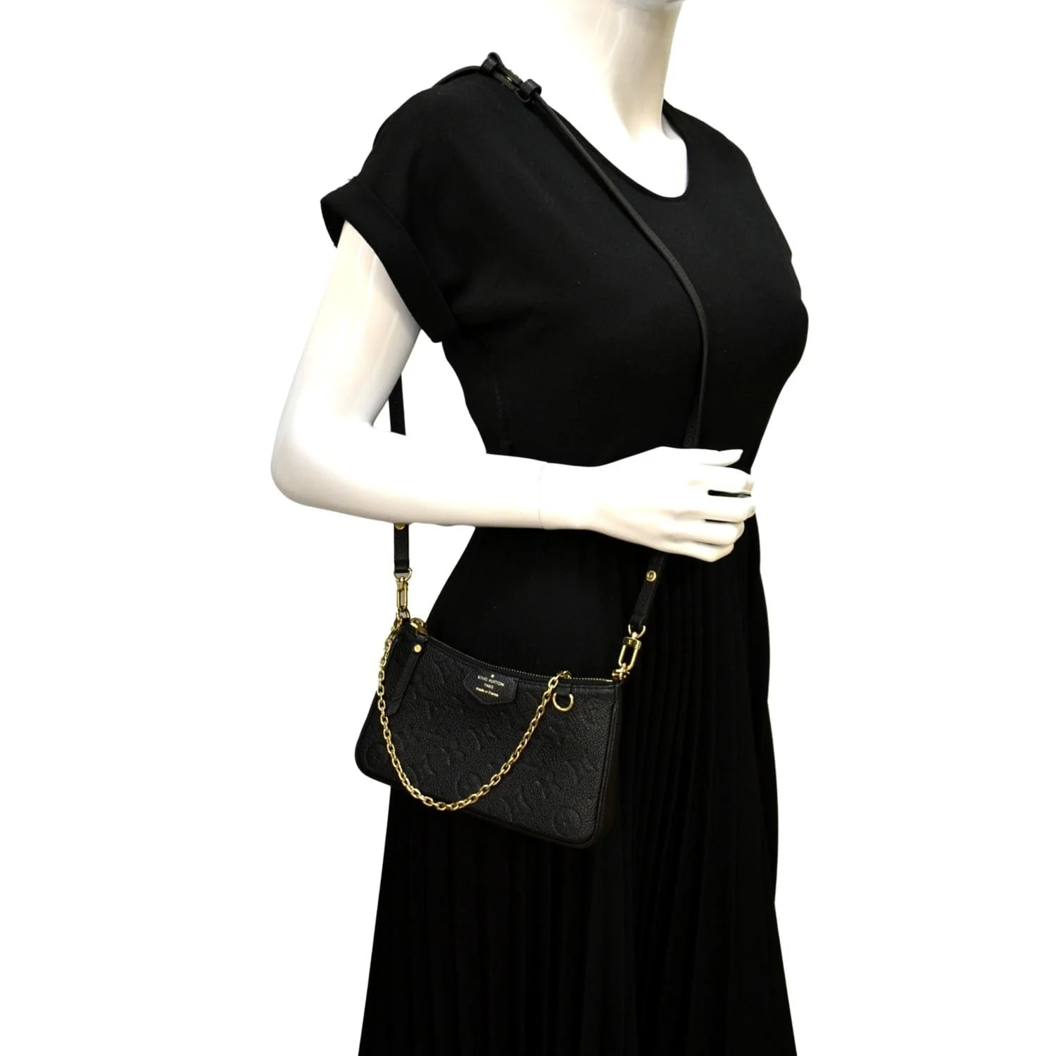 LOUIS VUITTON Easy Pouch on Strap Monogram Empreinte Shoulder Bag Black - Image 2