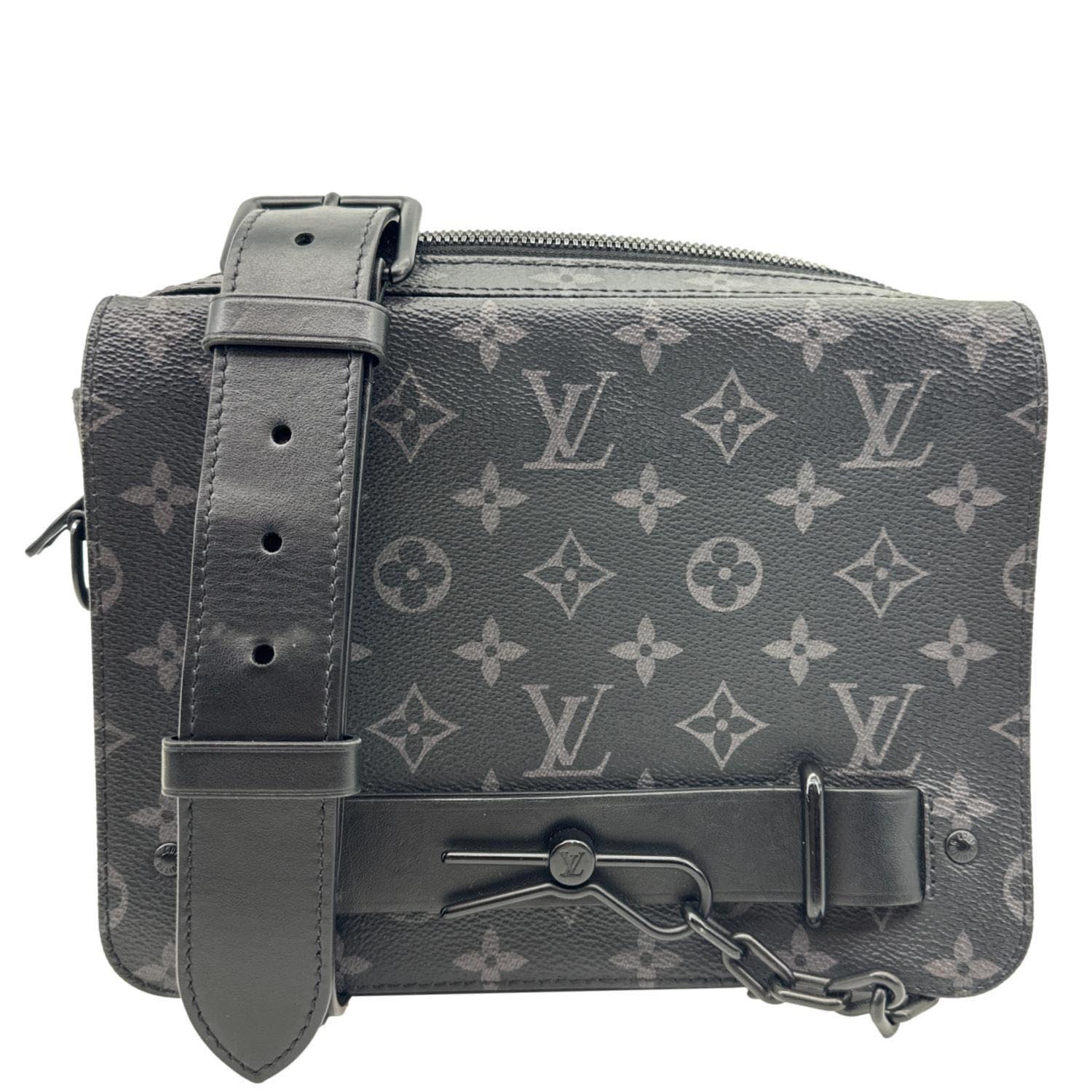 LOUIS VUITTON Steamer Monogram Eclipse Messenger Bag Black - Image 3