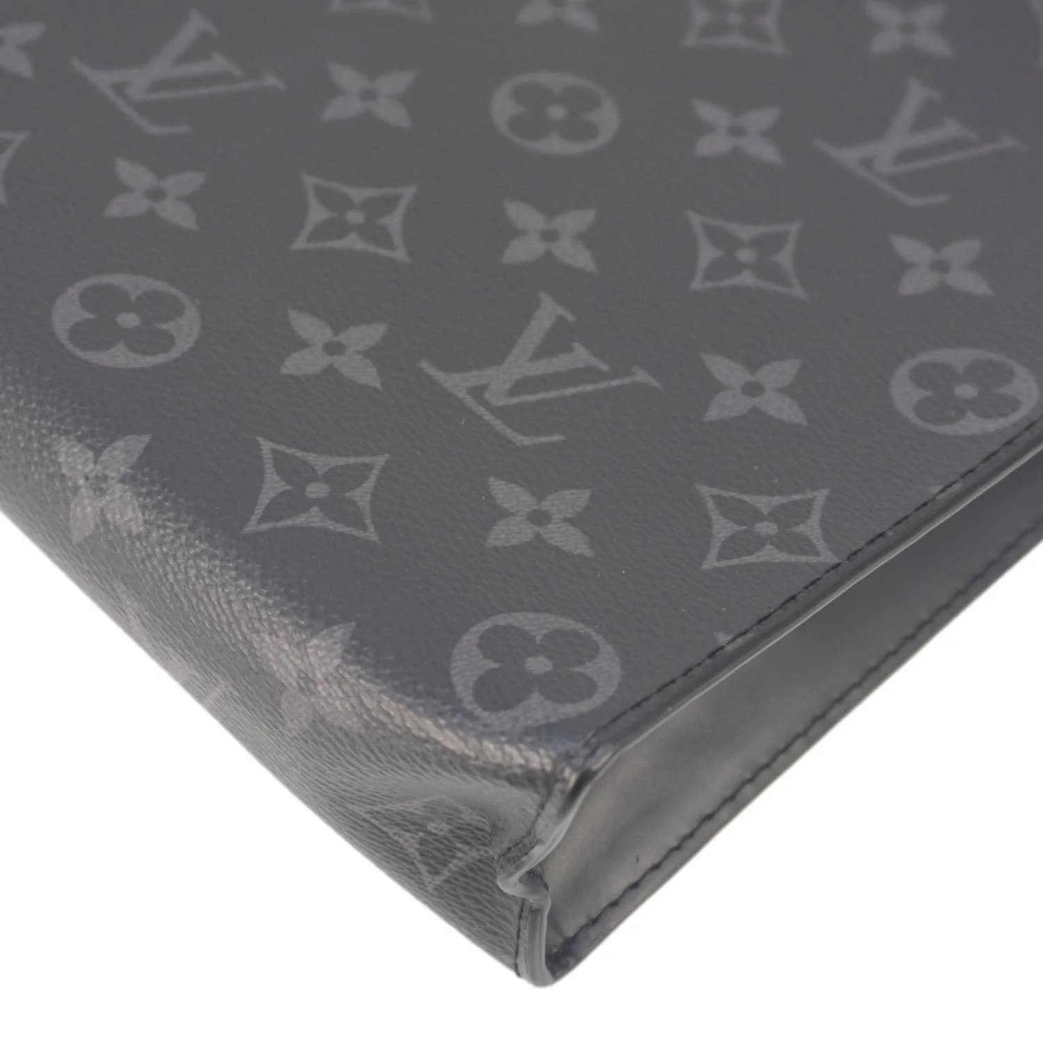 LOUIS VUITTON Voyage MM Monogram Eclipse Pouch Bag Black - Image 8