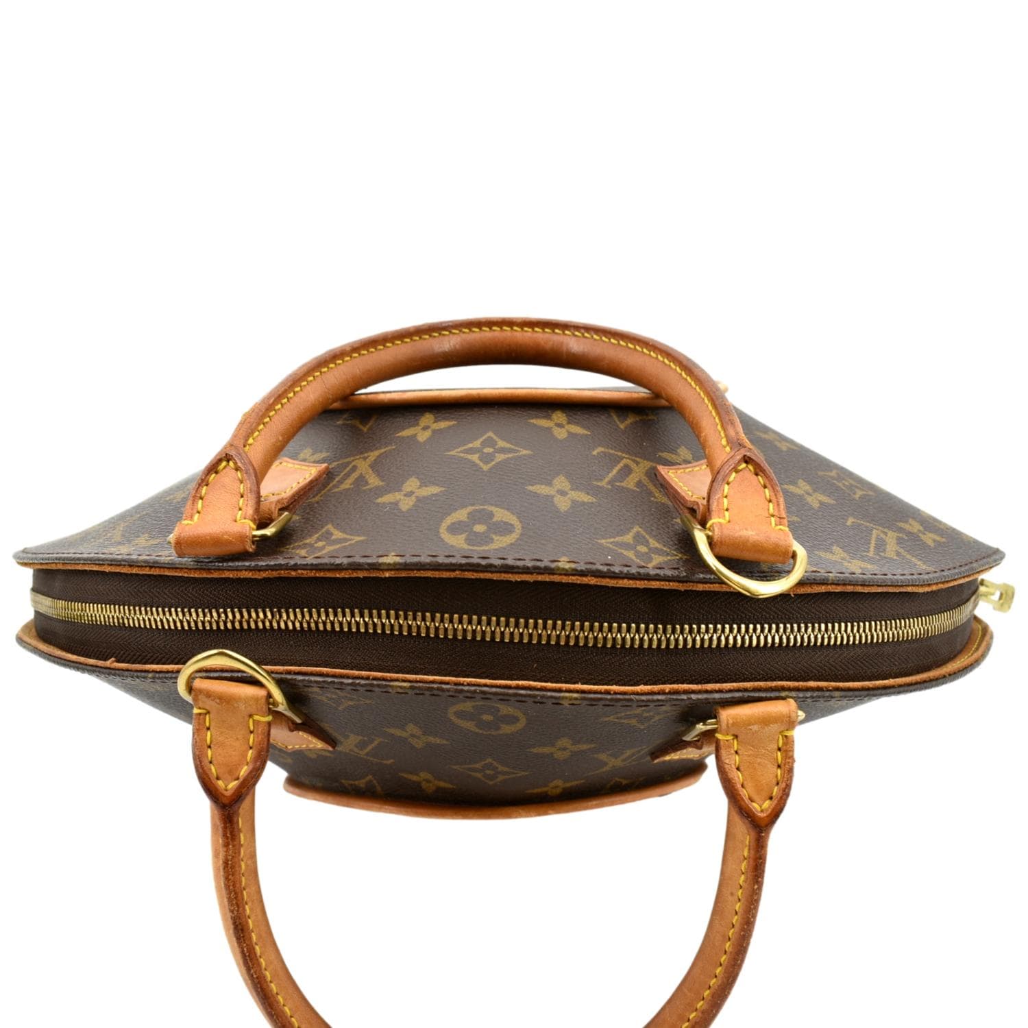 LOUIS VUITTON Ellipse MM Monogram Canvas Satchel Bag Brown - Image 4