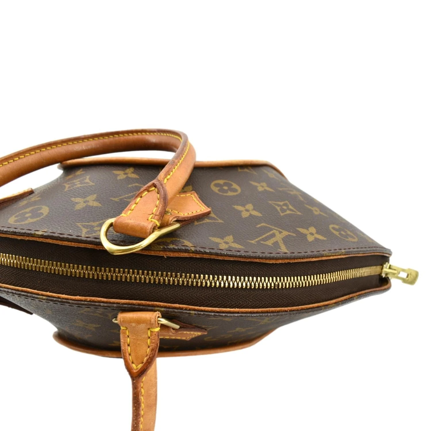 LOUIS VUITTON Ellipse MM Monogram Canvas Satchel Bag Brown - Image 5