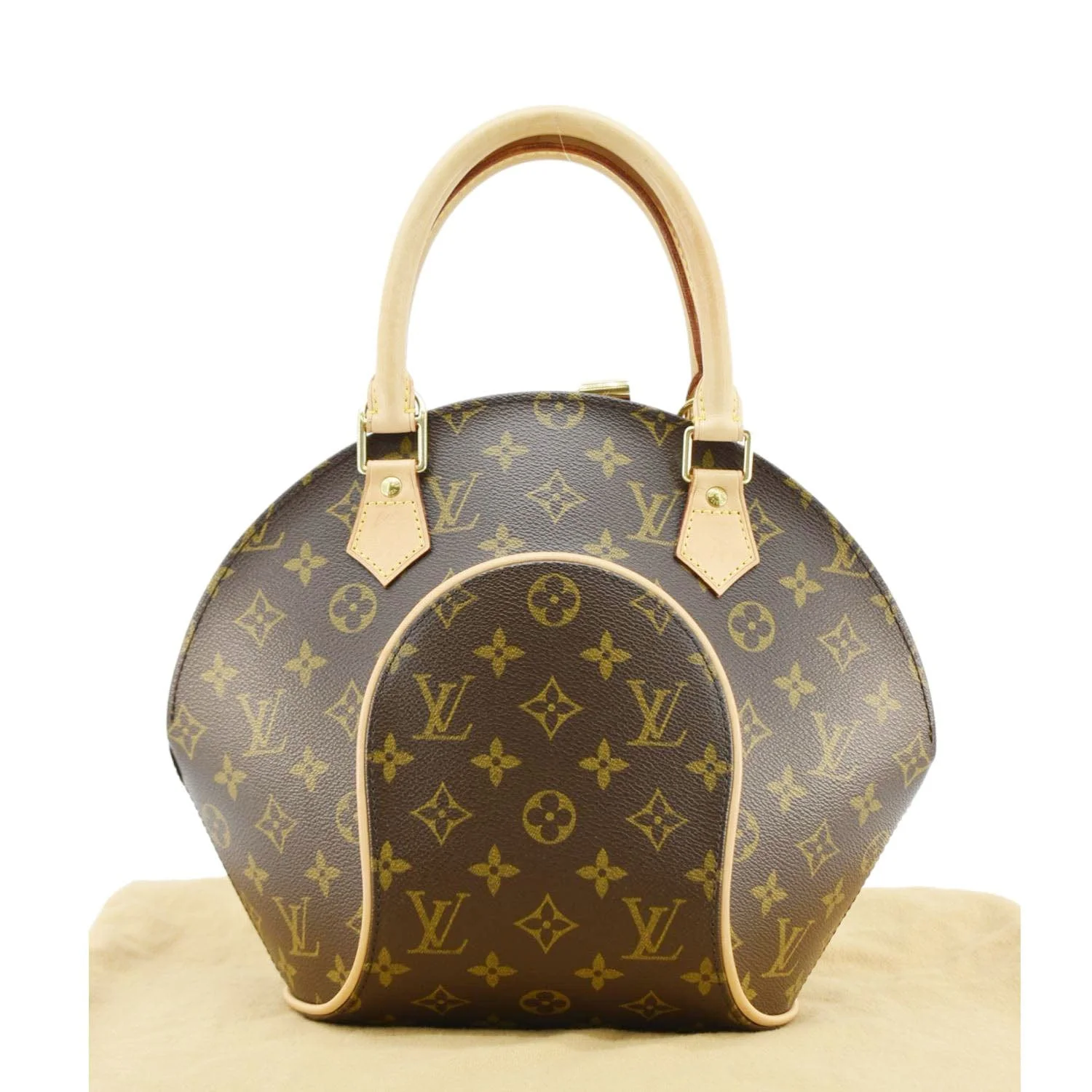 LOUIS VUITTON Ellipse PM Monogram Canvas Satchel Bag Brown - Image 3