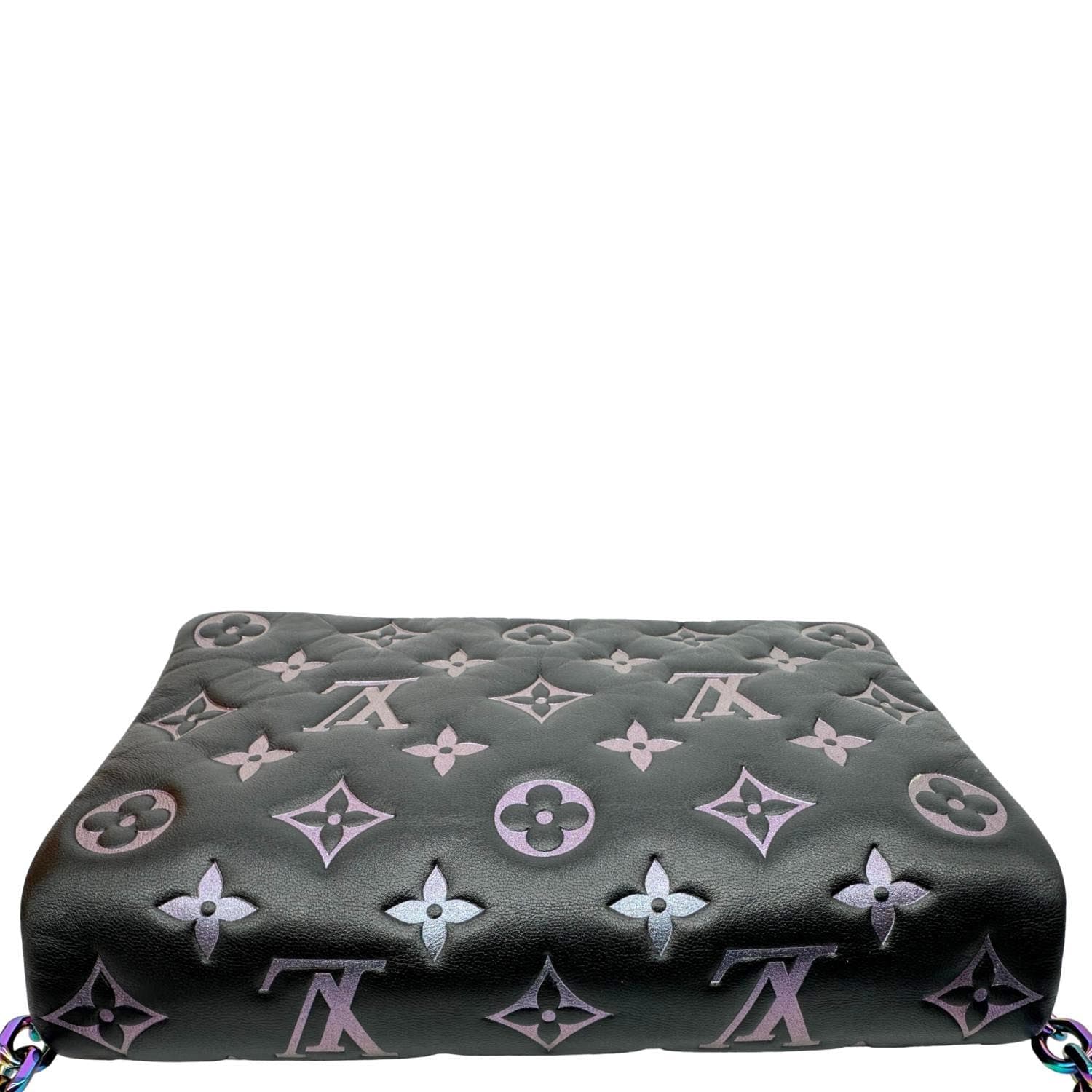 LOUIS VUITTON Coussin Monogram Embossed Pochette Crossbody Bag Black - Image 4