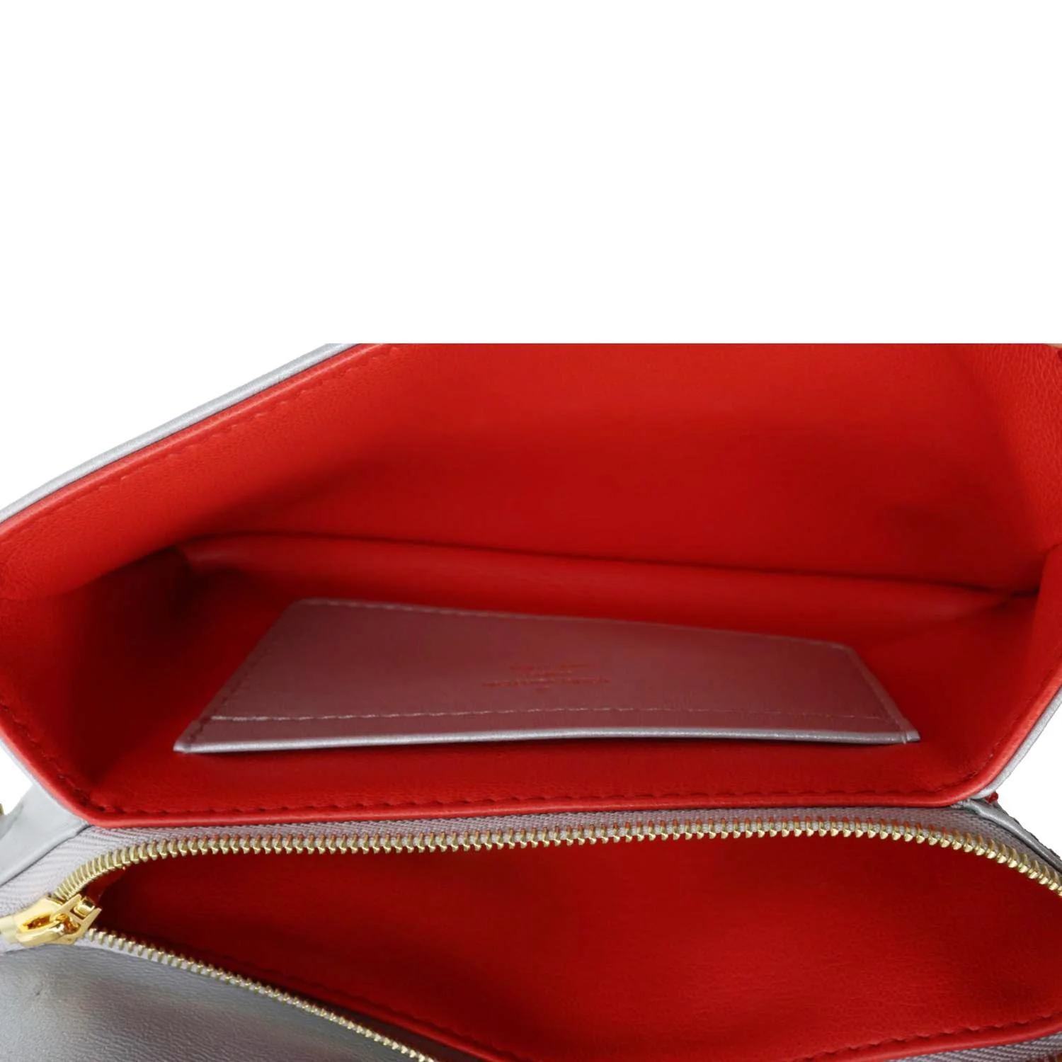 LOUIS VUITTON Coussin Pochette Embossed Leather Crossbody Bag Silver - Image 12