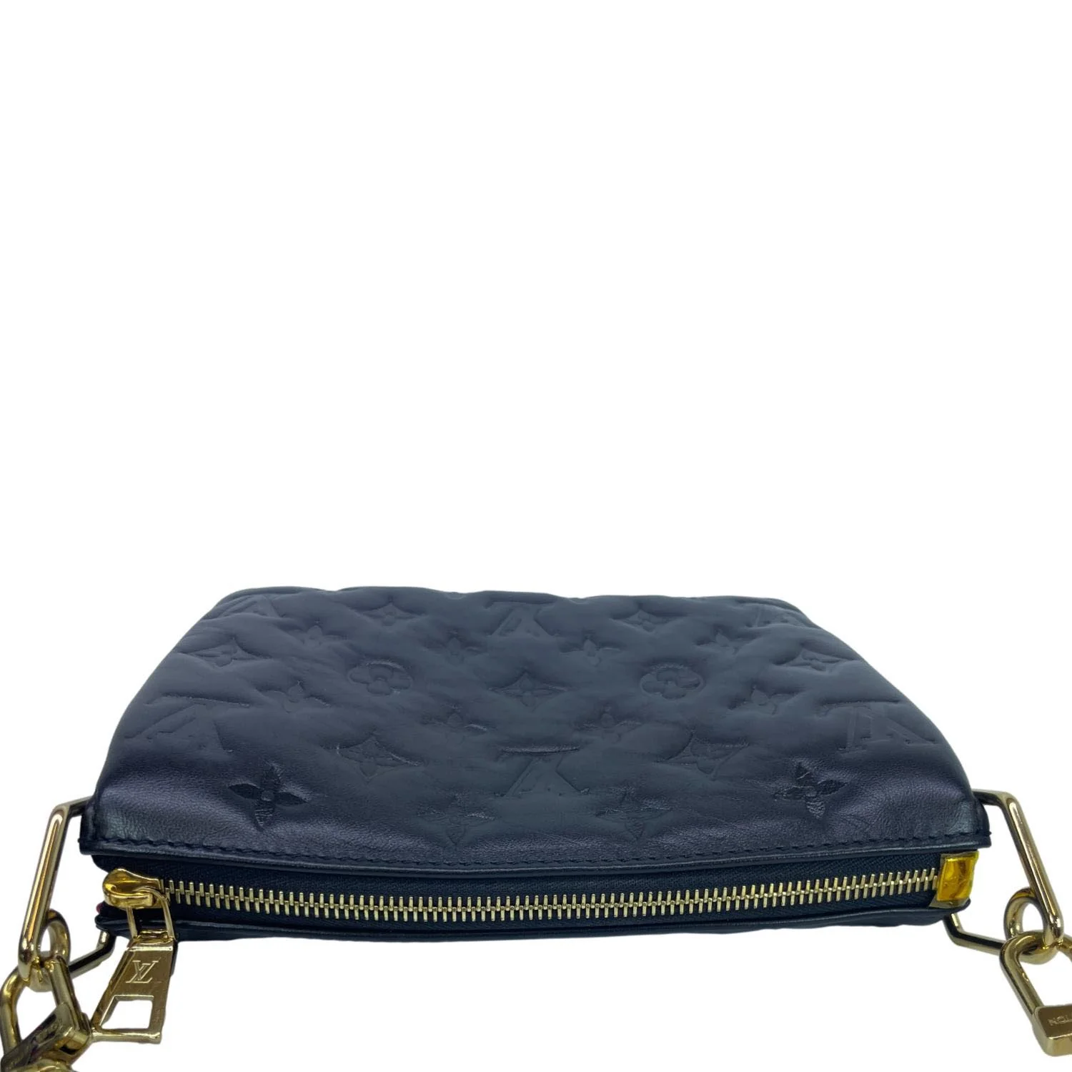 LOUIS VUITTON Coussin BB Monogram Embossed Leather Shoulder Bag Black - Image 5