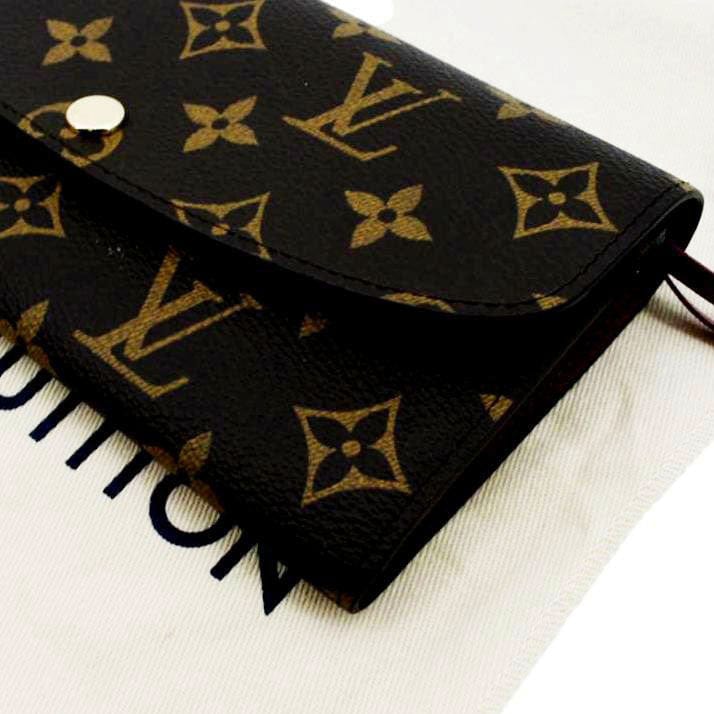 LOUIS VUITTON Emilie Monogram Canvas Wallet Fuchsia - Image 6