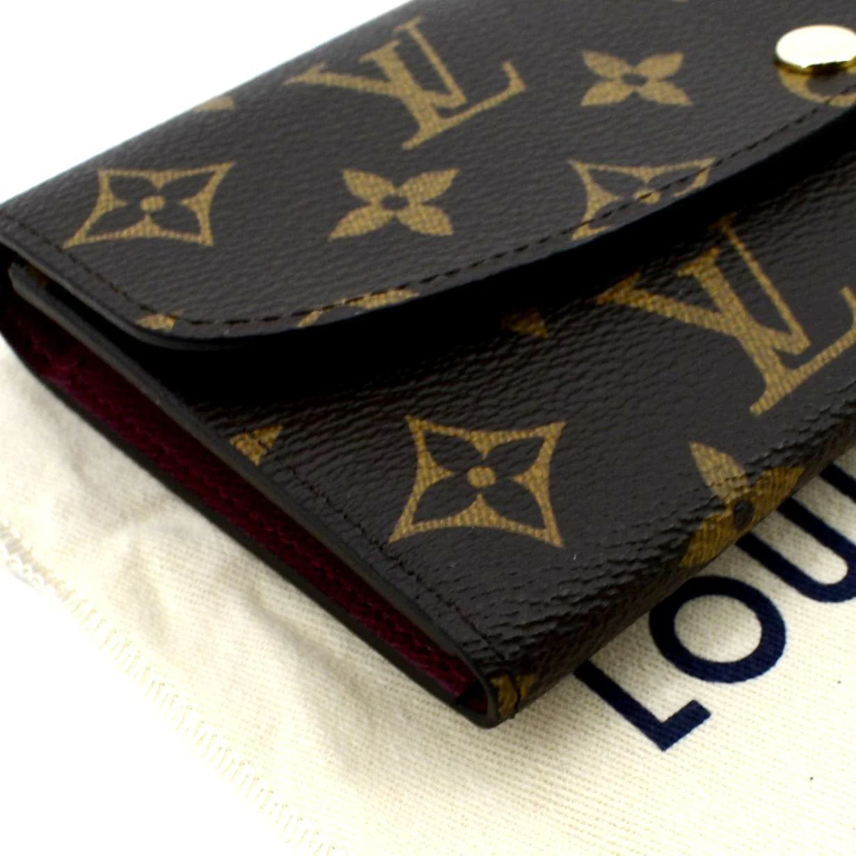 LOUIS VUITTON Emilie Monogram Canvas Wallet Fuchsia - Image 7