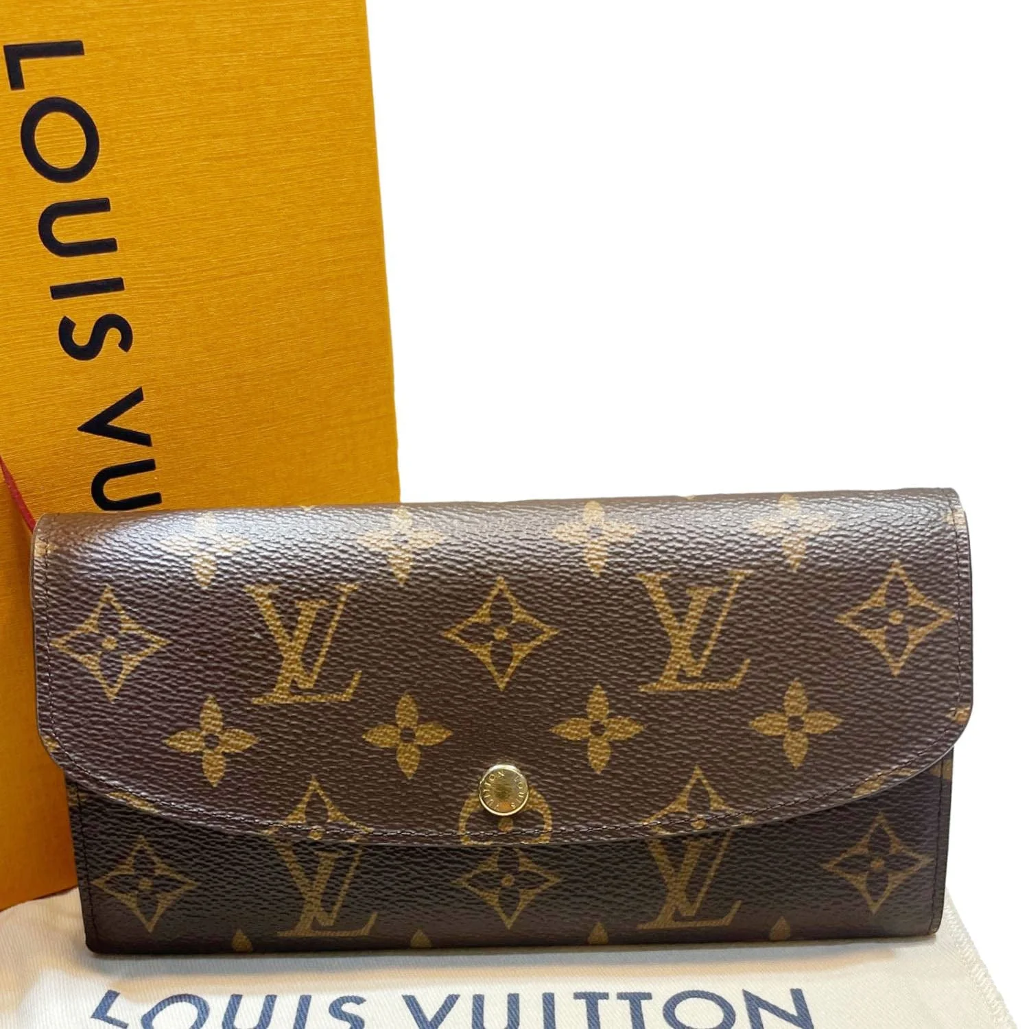 LOUIS VUITTON Emilie Monogram Canvas Wallet Brown - Image 2