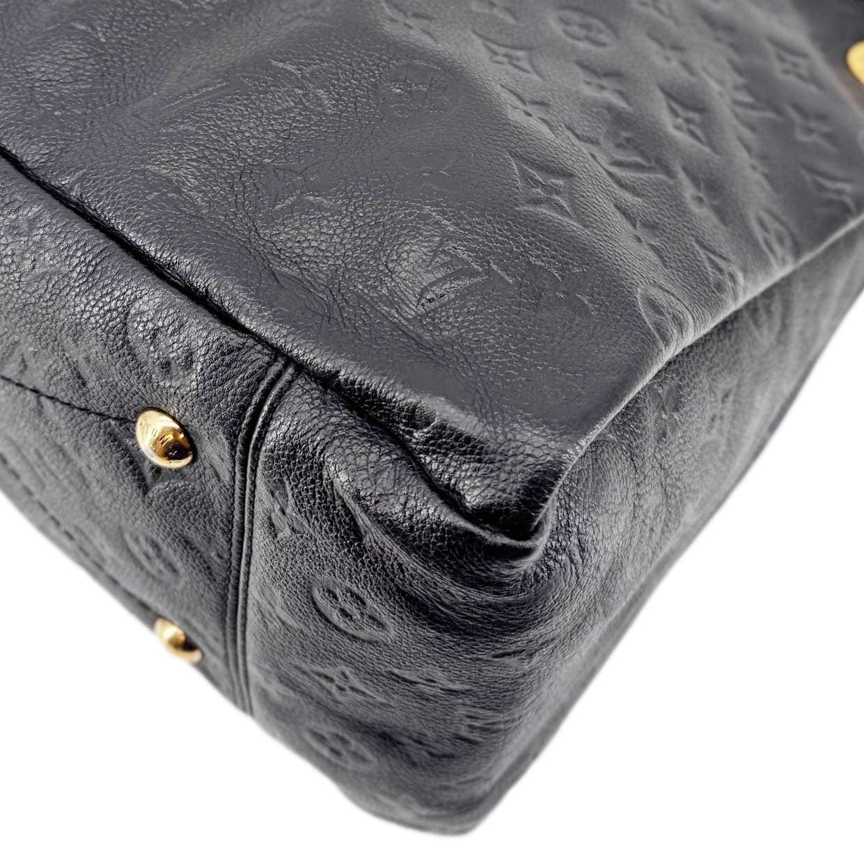 LOUIS VUITTON Artsy MM Empreinte Leather Hobo Bag Black - Image 8