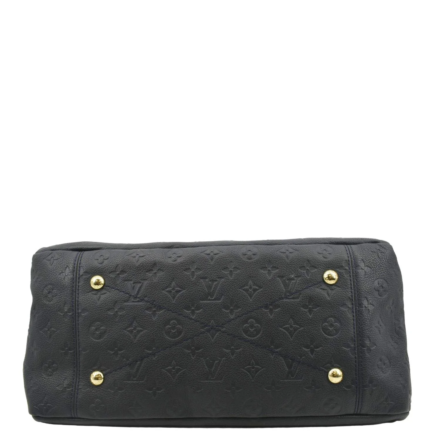 LOUIS VUITTON Artsy MM Empreinte Leather Shoulder Bag Navy Blue - Image 12