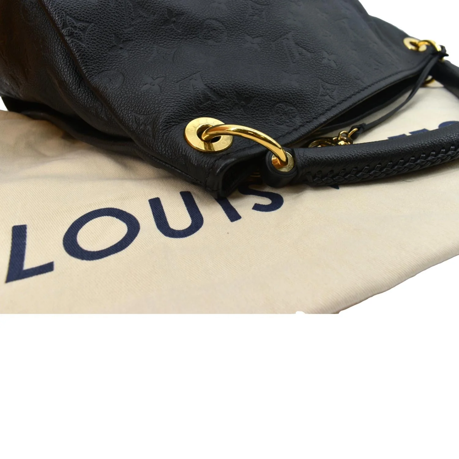 LOUIS VUITTON Artsy MM Empreinte Leather Hobo Bag Black - Image 5
