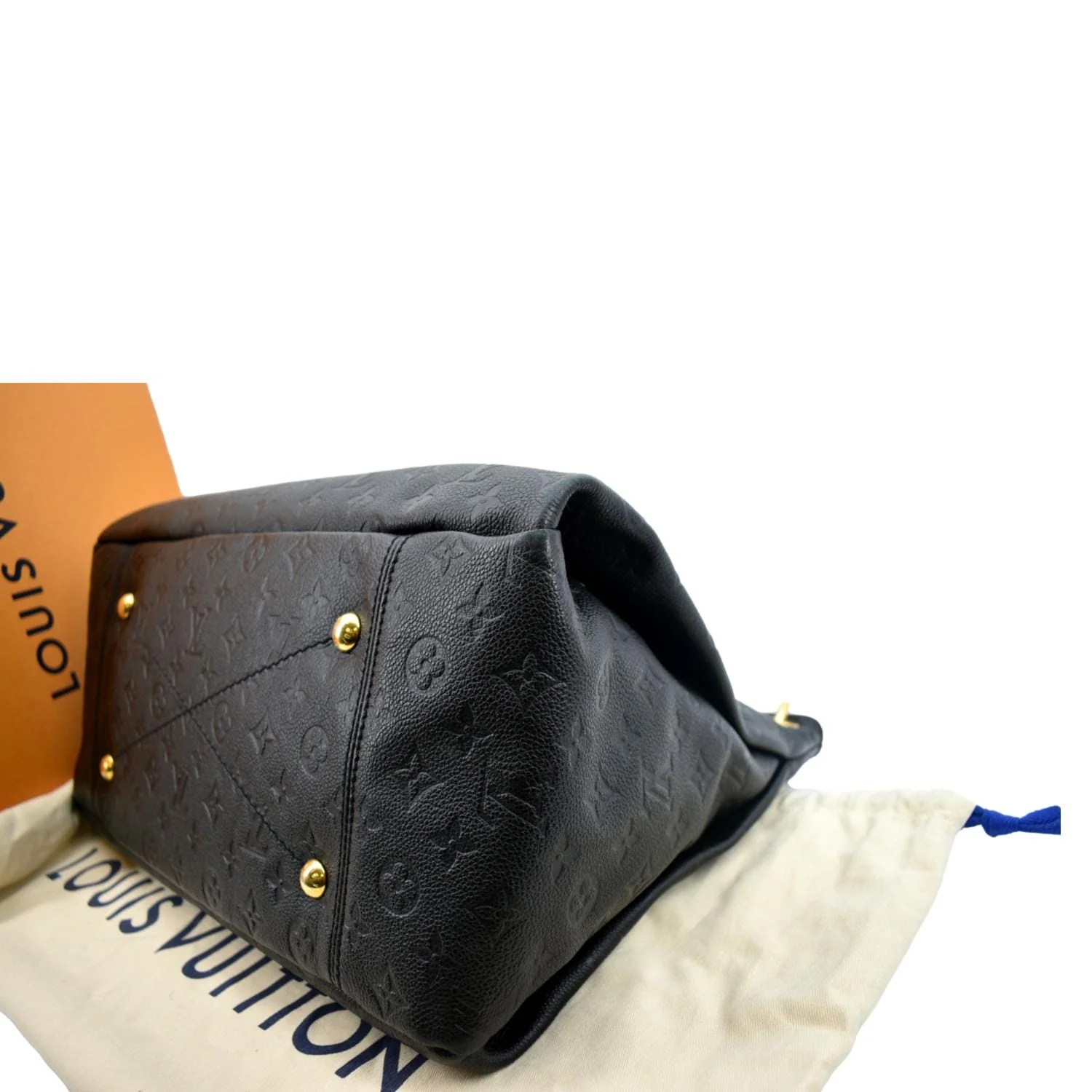 LOUIS VUITTON Artsy MM Empreinte Leather Hobo Bag Black - Image 7