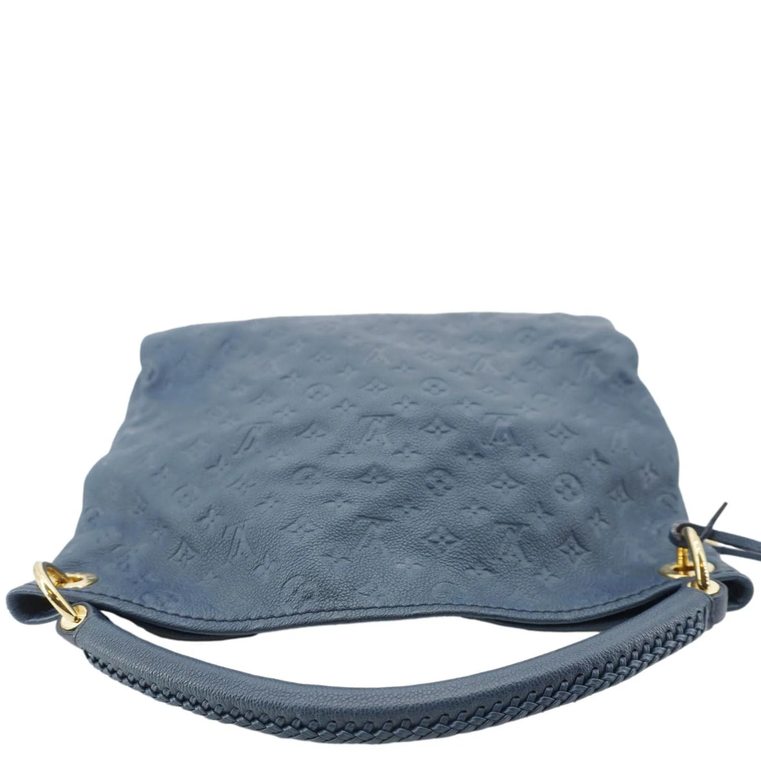 LOUIS VUITTON Artsy MM Monogram Empreinte Leather Hobo Bag Navy Blue - Image 7